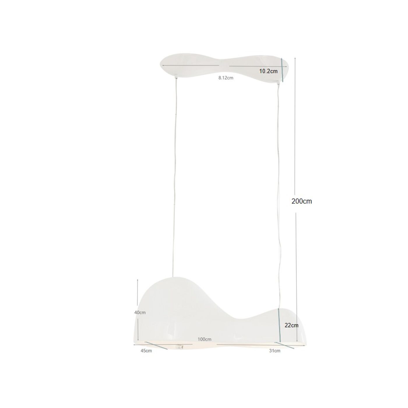 Светильник подвесной KARE x Karim Rashid Cloud Beam Double White 100 см