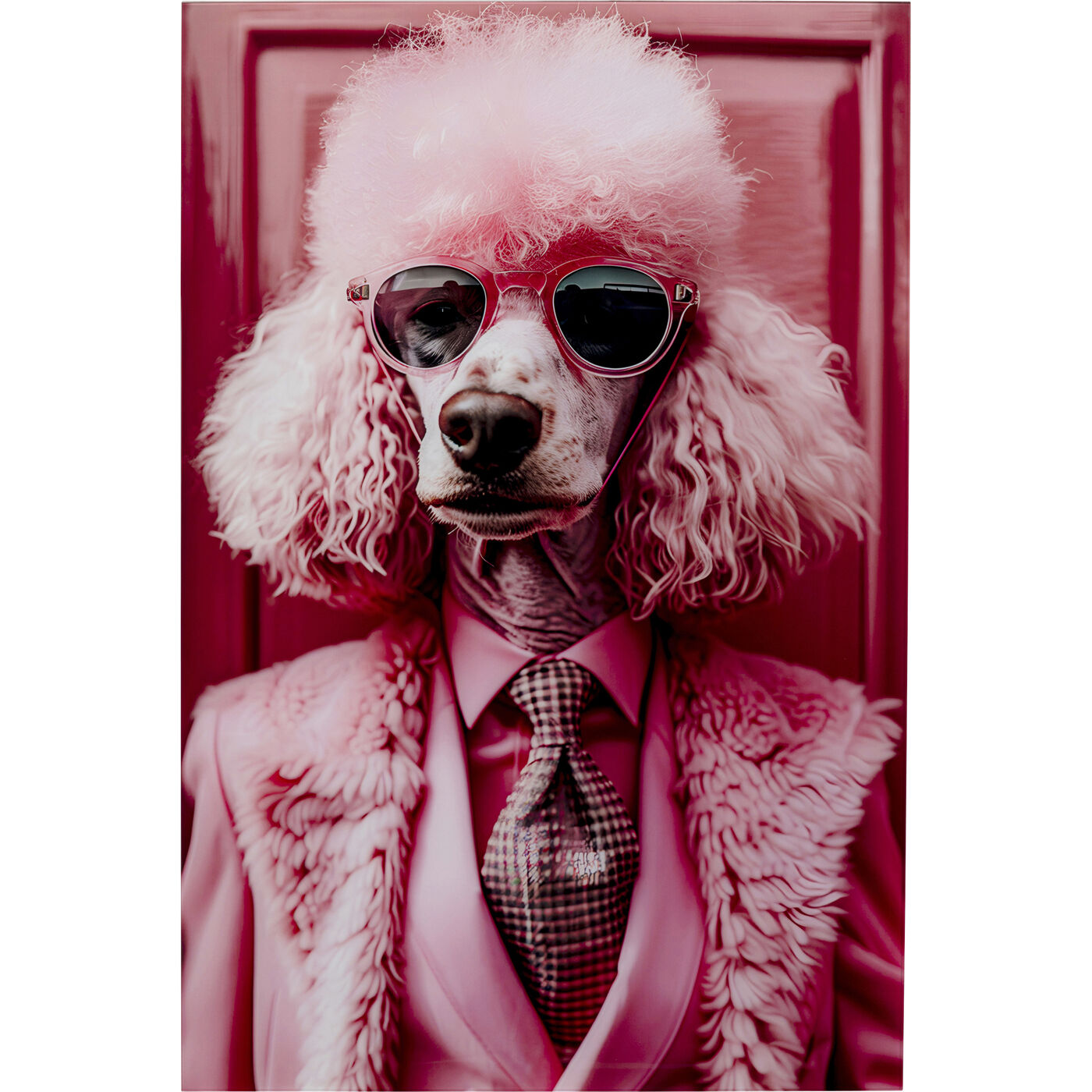 Картина стеклянная Pink Poodle 80x120cm