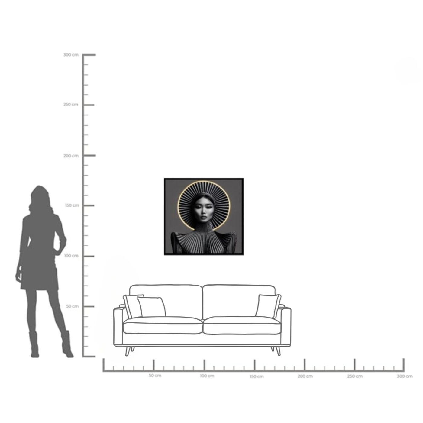 Картина Muse Geometry LED 80x80cm