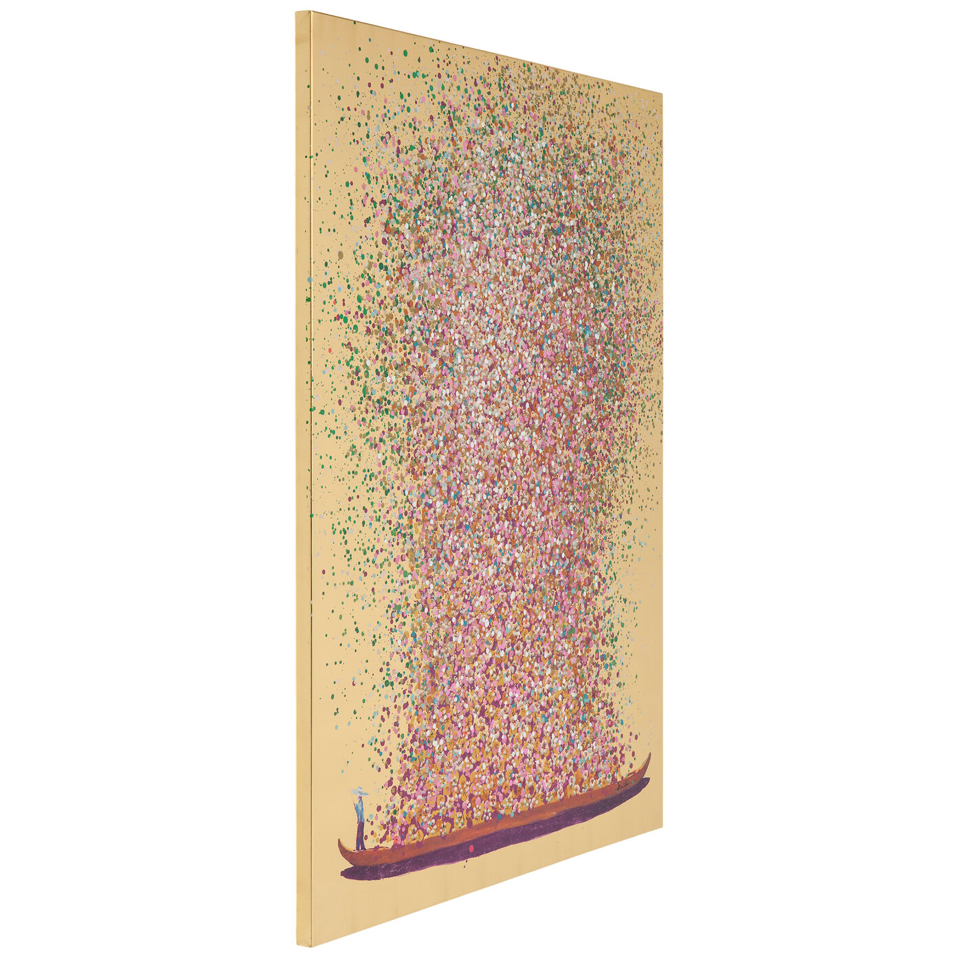 Картина на холсте Flower Boat Gold Pink 40x50cm