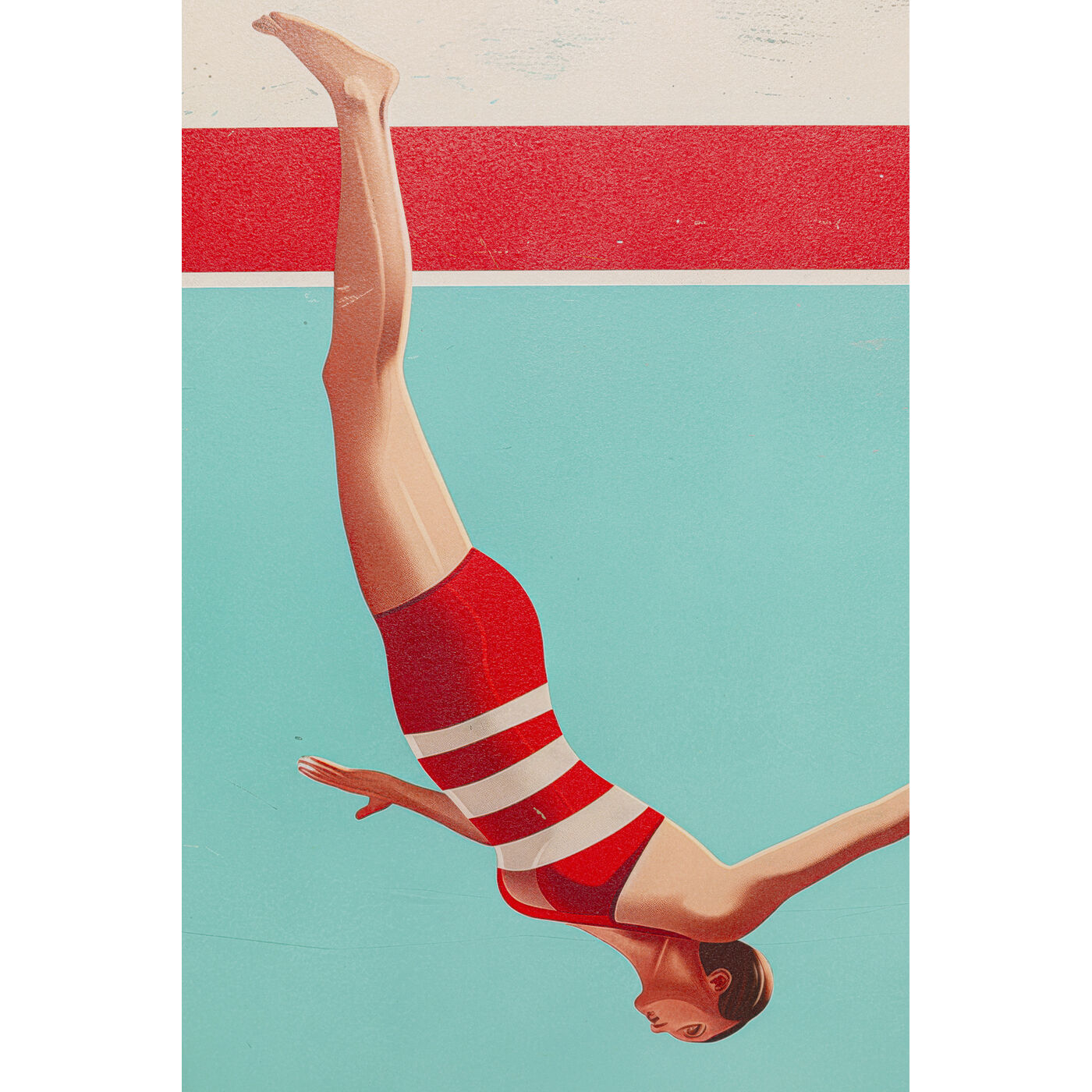 Картина в раме Jumping Girl Down 103x73cm