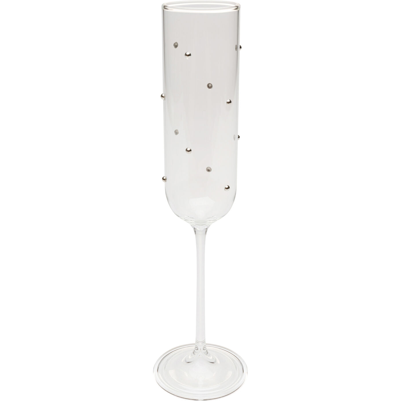 Бокал для шампанского Glam Dots Silver 25cm