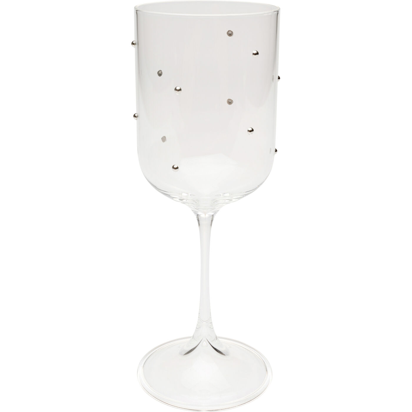 Бокал для белого вина Glam Dots Silver 22cm