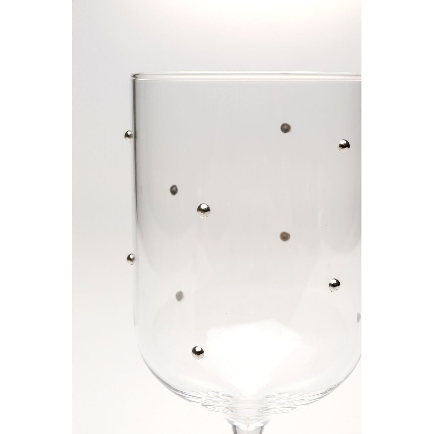 Бокал для белого вина Glam Dots Silver 22cm