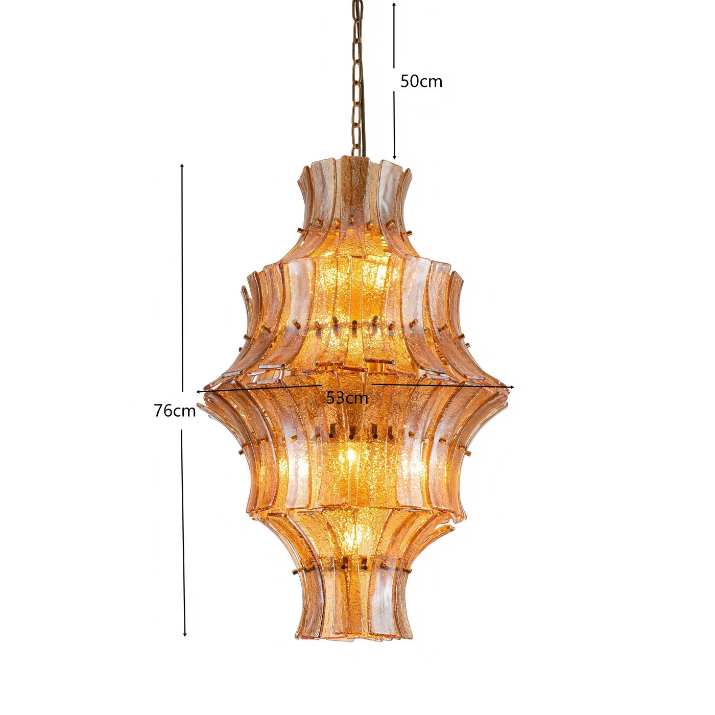 Светильник подвесной Venezia Double Smoke Ø53cm