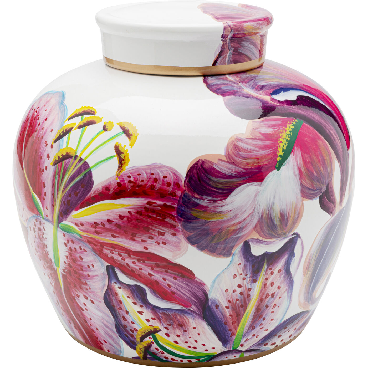 Банка декоративная Lillies Pink Ø27cm