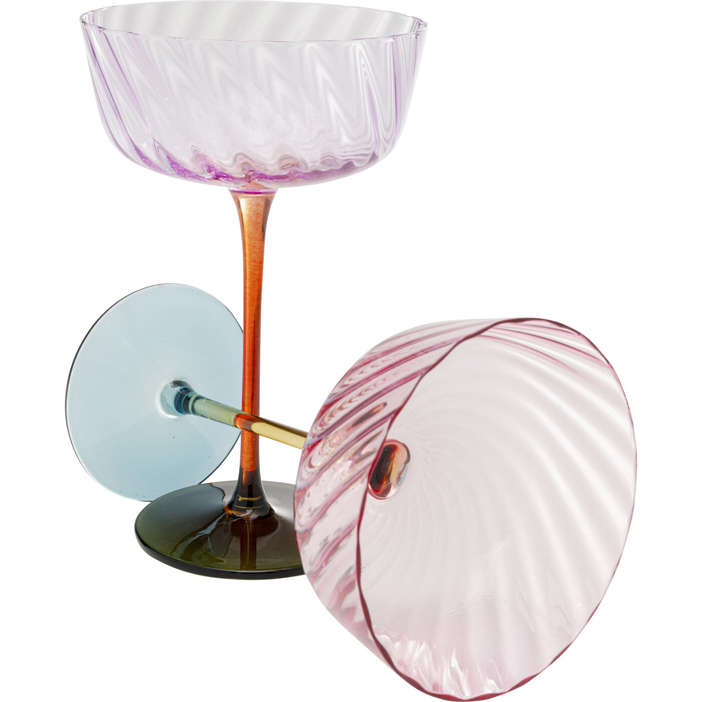 Бокал для шампанского Twist 18cm assorted