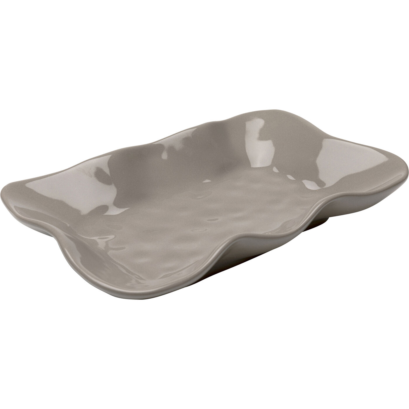 Тарелка сервировочная Organic Grey 17x26cm