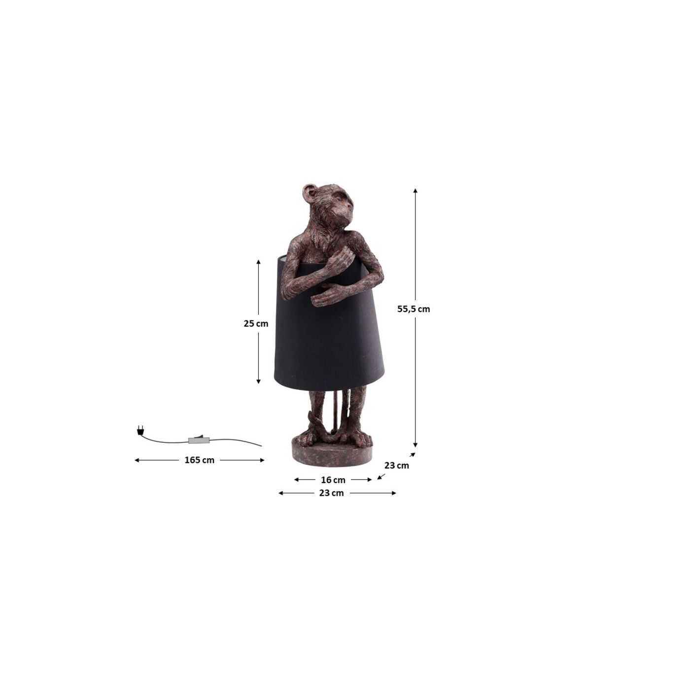 Светильник настольный Animal Monkey Brown Black