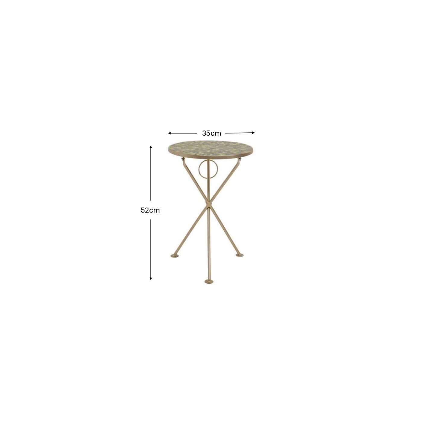 Приставной стол Clack Mosaic Olive Ø35cm