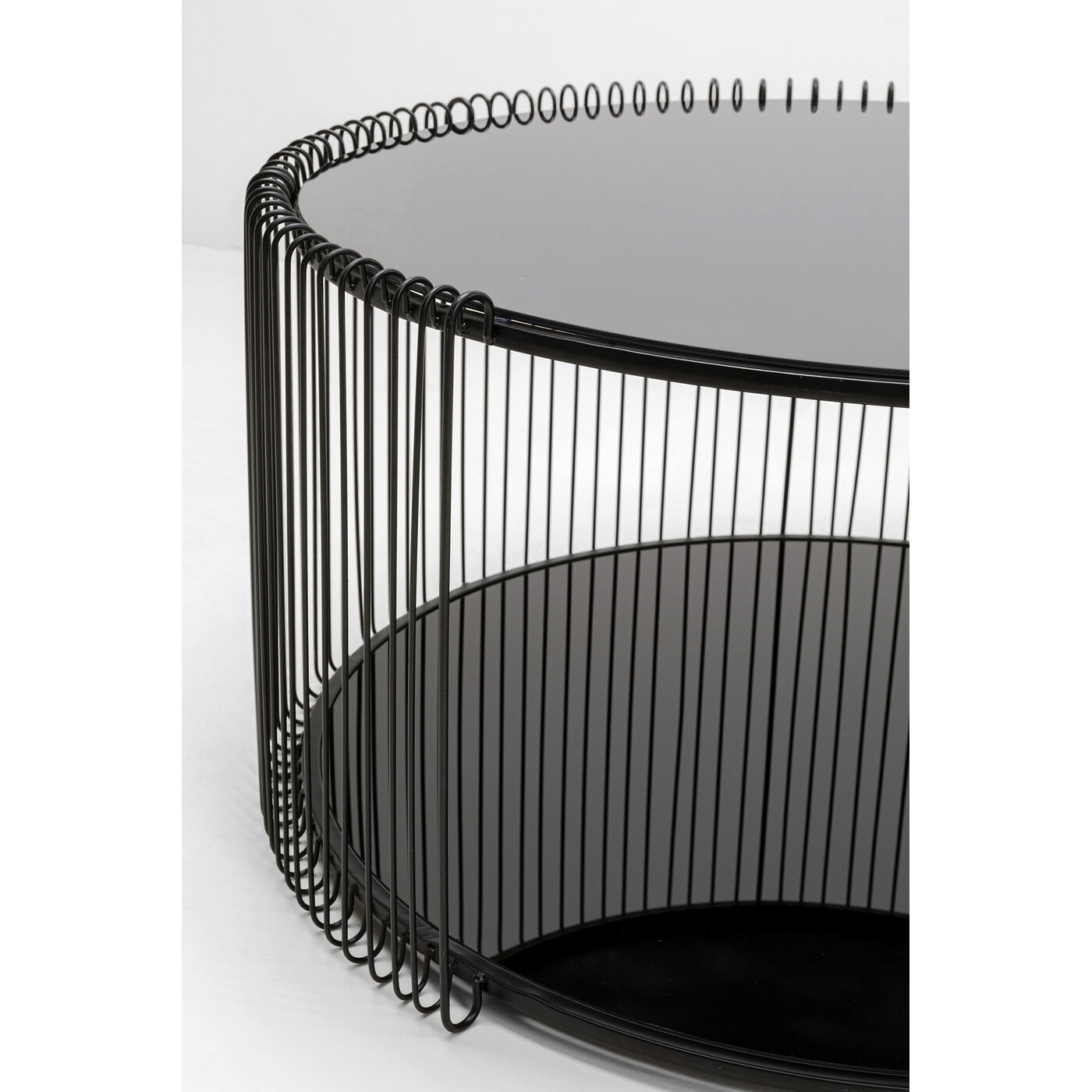 Стол кофейный Wire Double Black Ø80cm