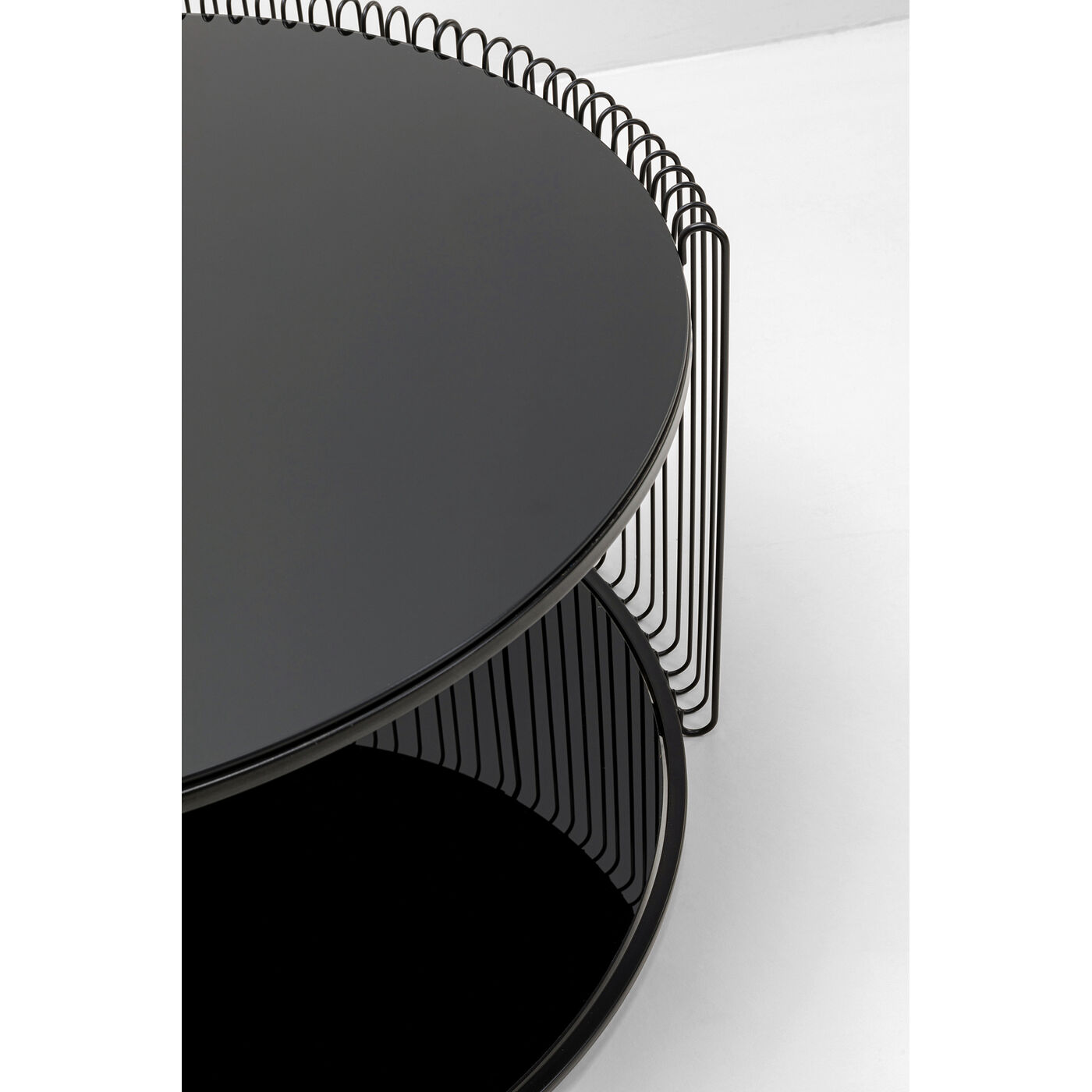 Стол кофейный Wire Double Black Ø80cm