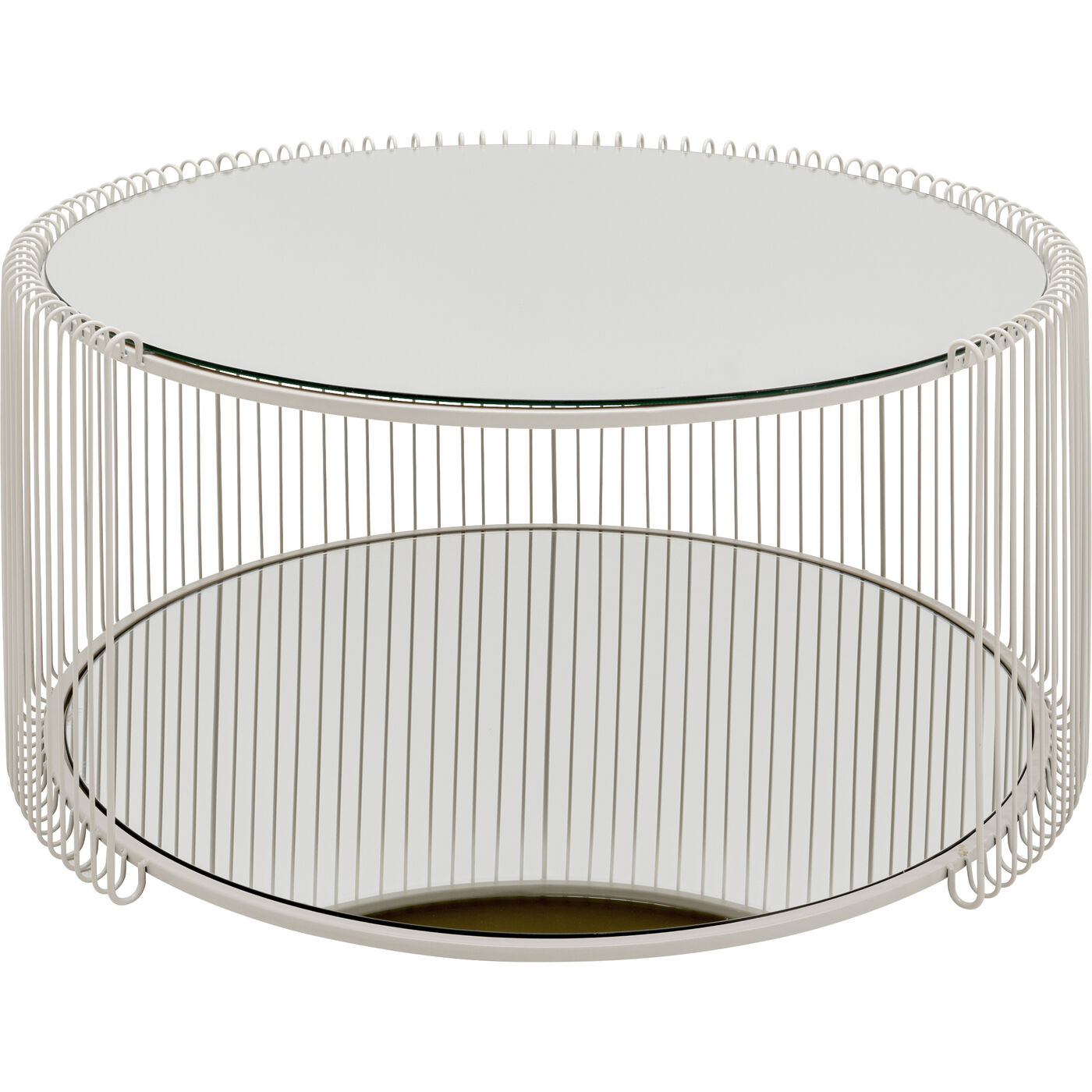 Стол кофейный Wire Double Cream Ø80cm