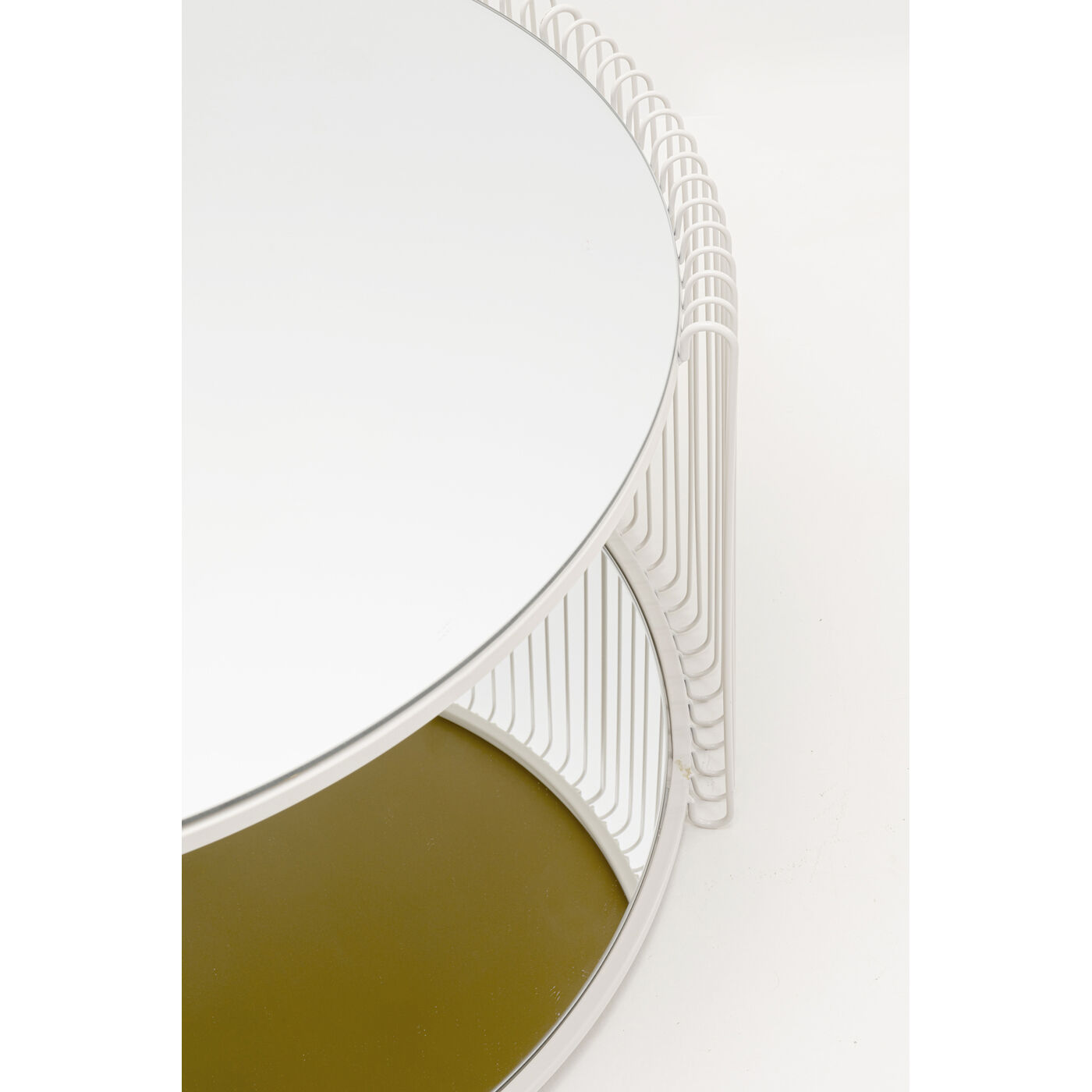 Стол кофейный Wire Double Cream Ø80cm
