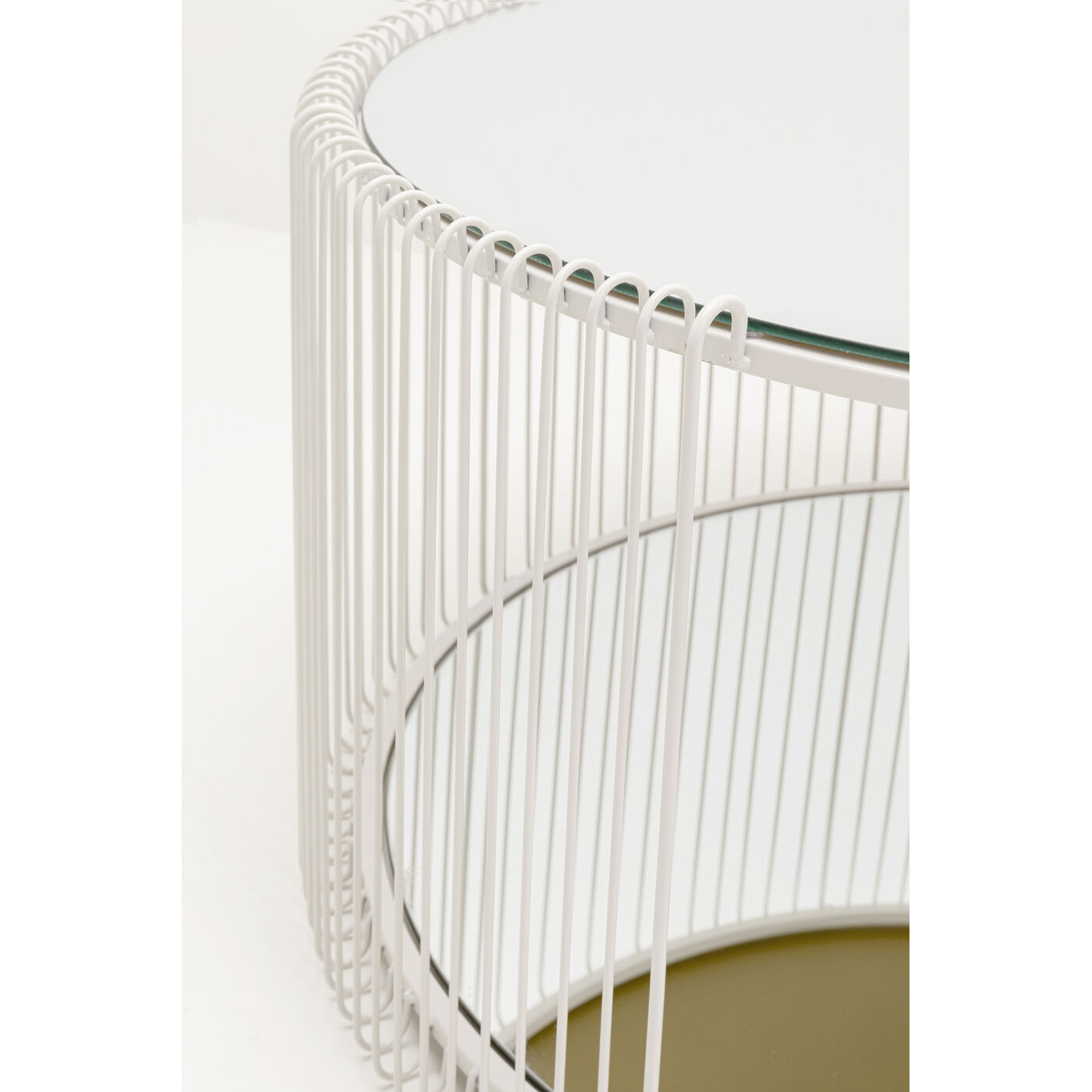 Стол кофейный Wire Double Cream Ø80cm