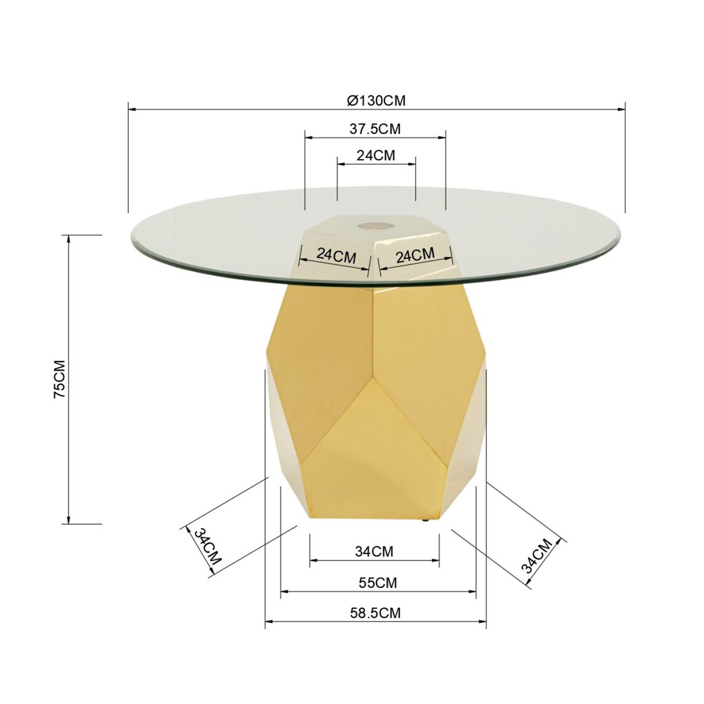Стол Ricchezza Ø130cm