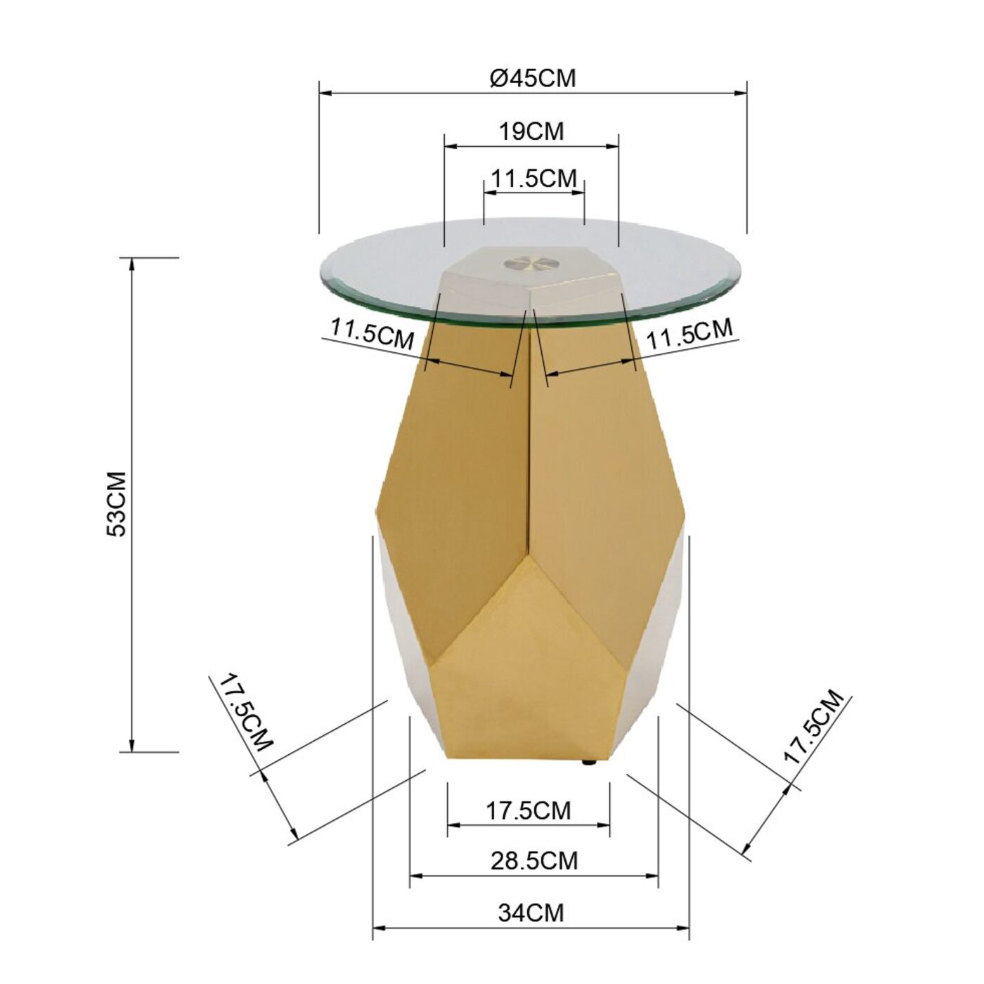 Приставной стол Ricchezza Ø45cm