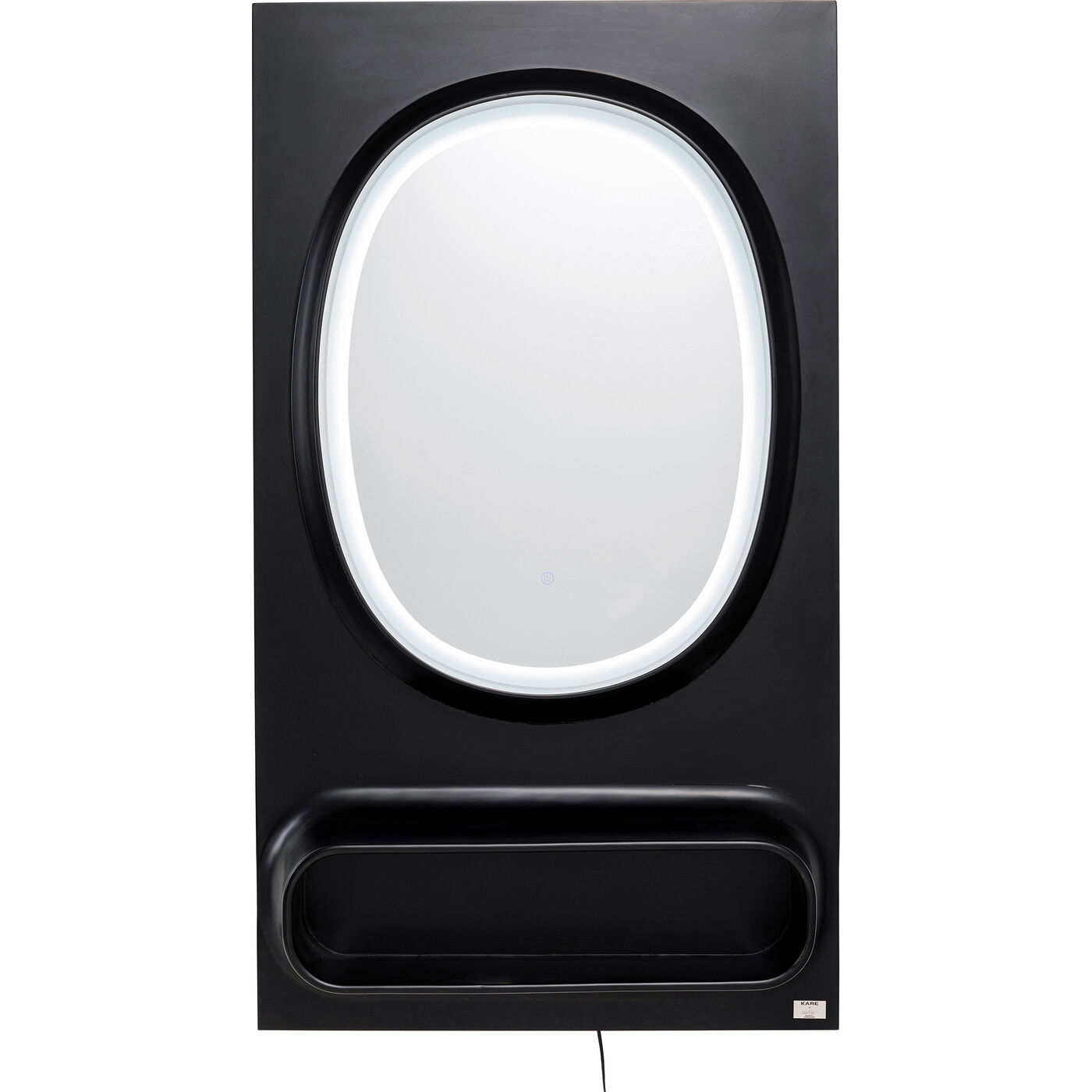 Зеркало настенное  KARE x Karim Rashid Aero LED Black 80x141 см
