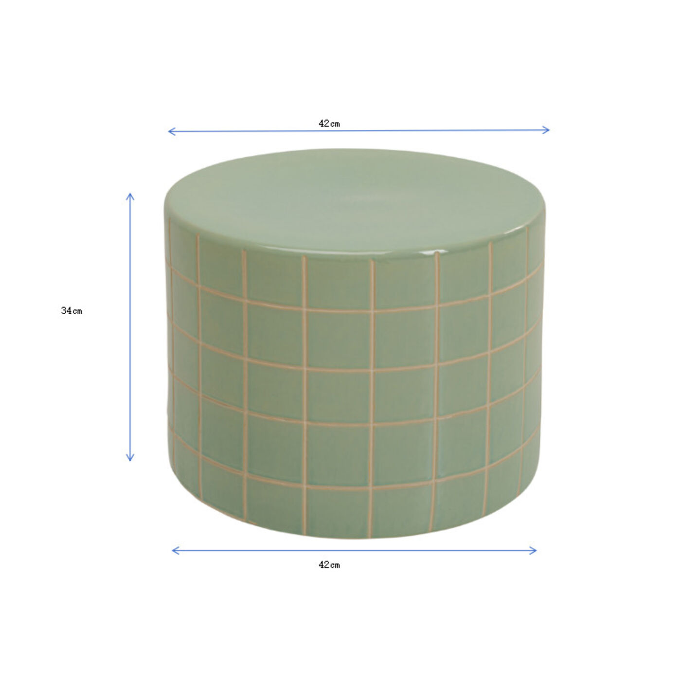 Стол приставной Bliss Tile Grün Ø42cm