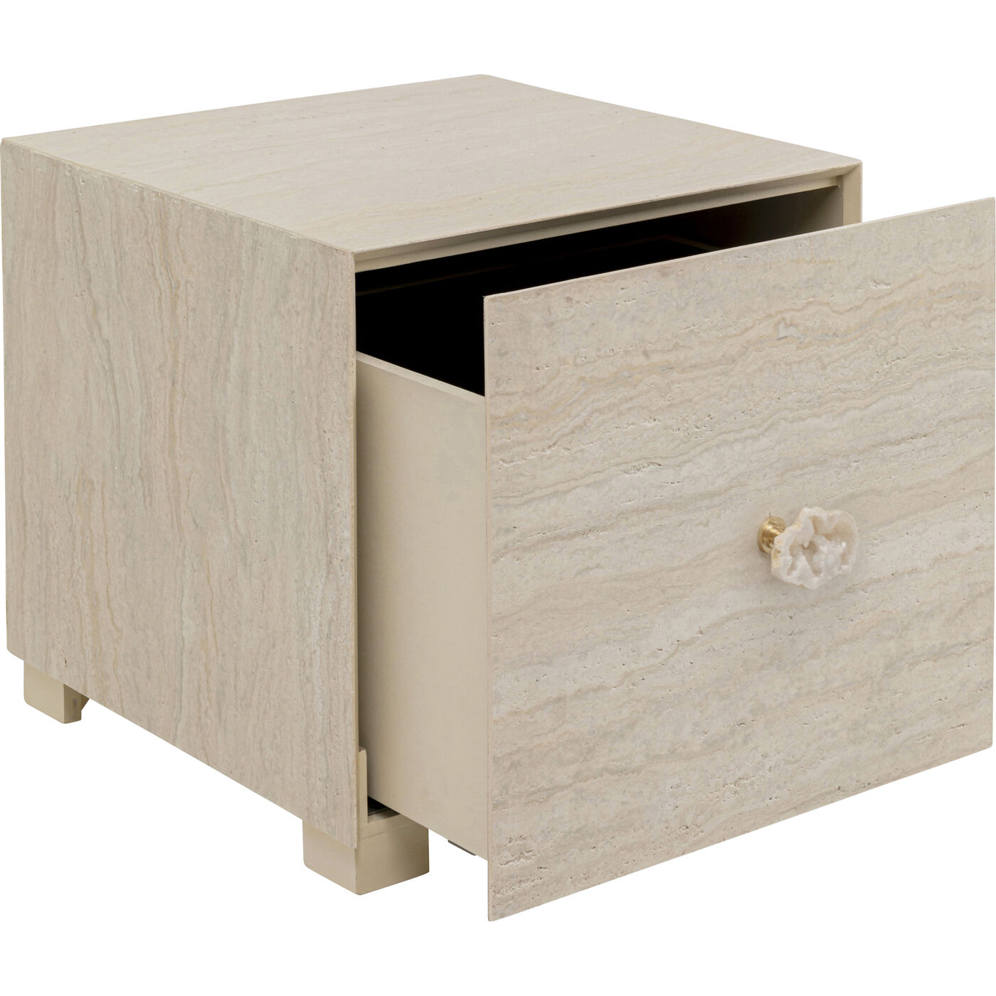 Стол приставной Travertino Drawer 45x45cm