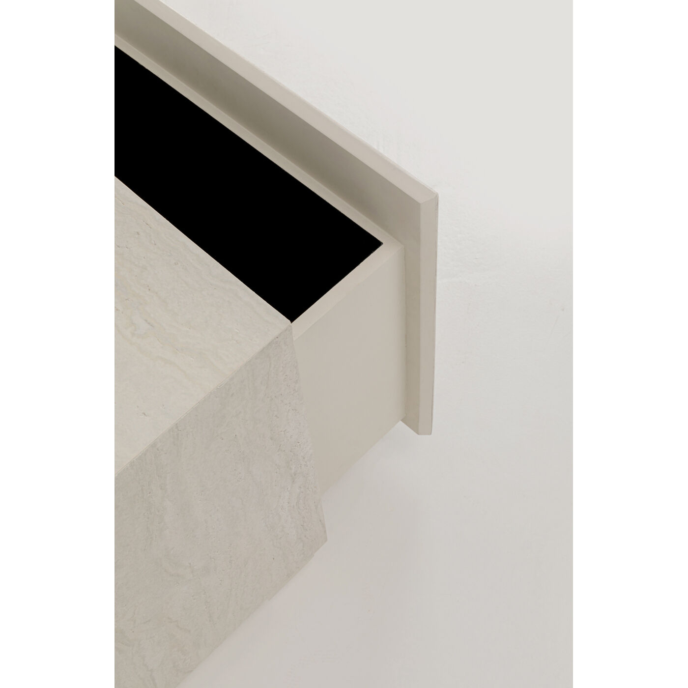Стол приставной Travertino Drawer 45x45cm
