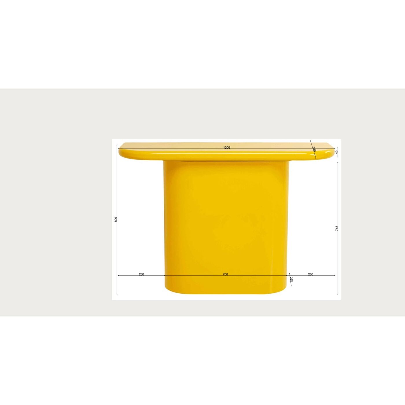 Консоль Eliano Yellow 120x81cm