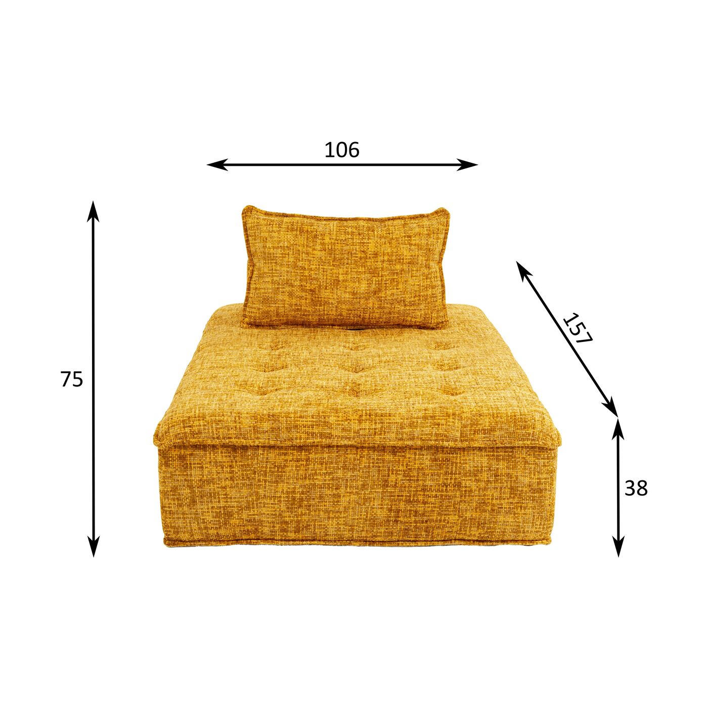 Элемент дивана Portofino L Yellow 157cm