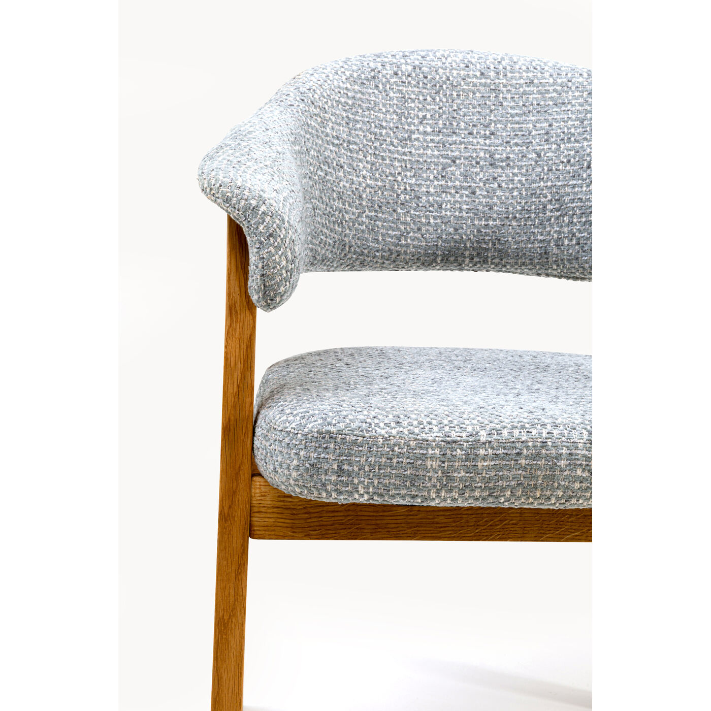 Стул с подлокотниками Jonte Boucle Blue