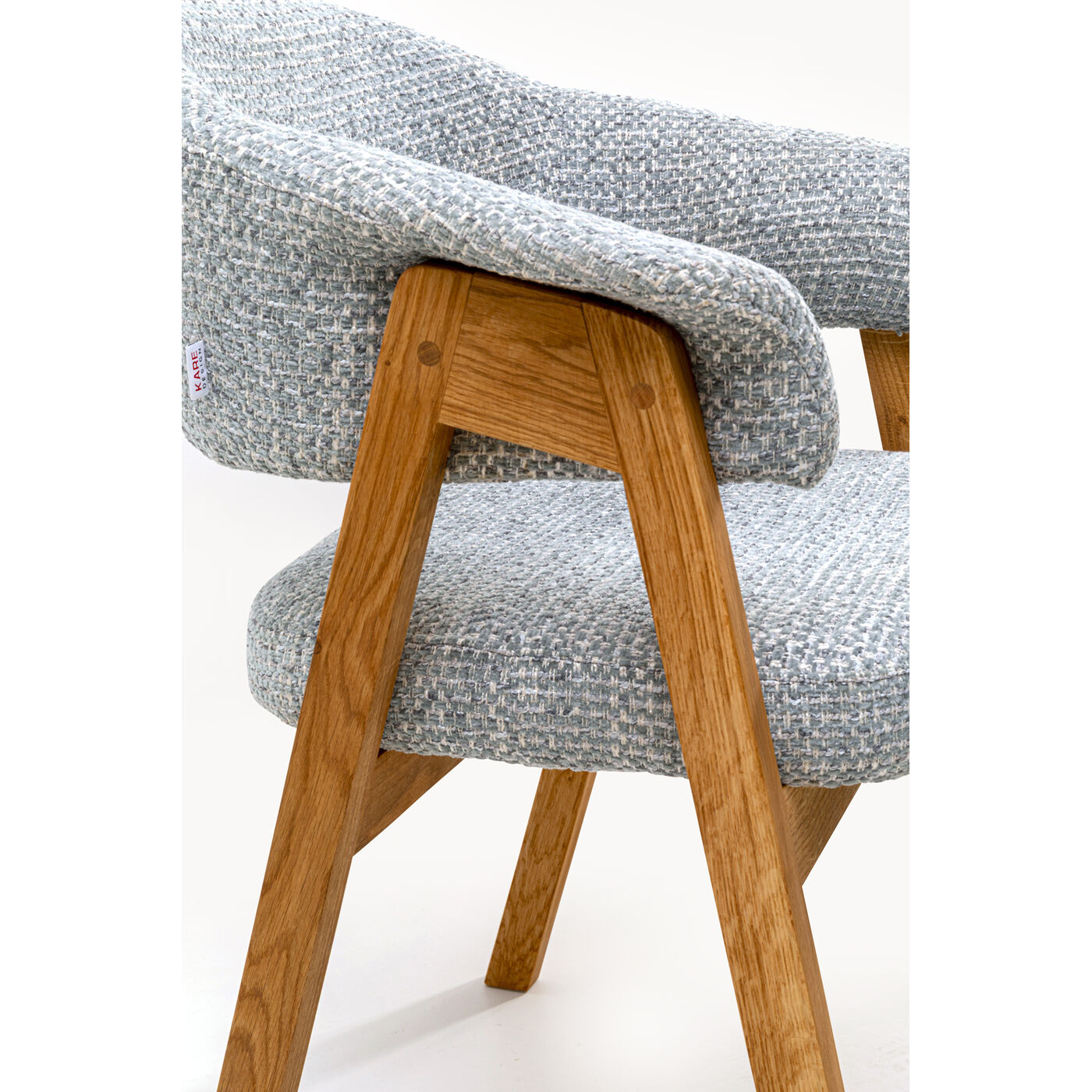 Стул с подлокотниками Jonte Boucle Blue