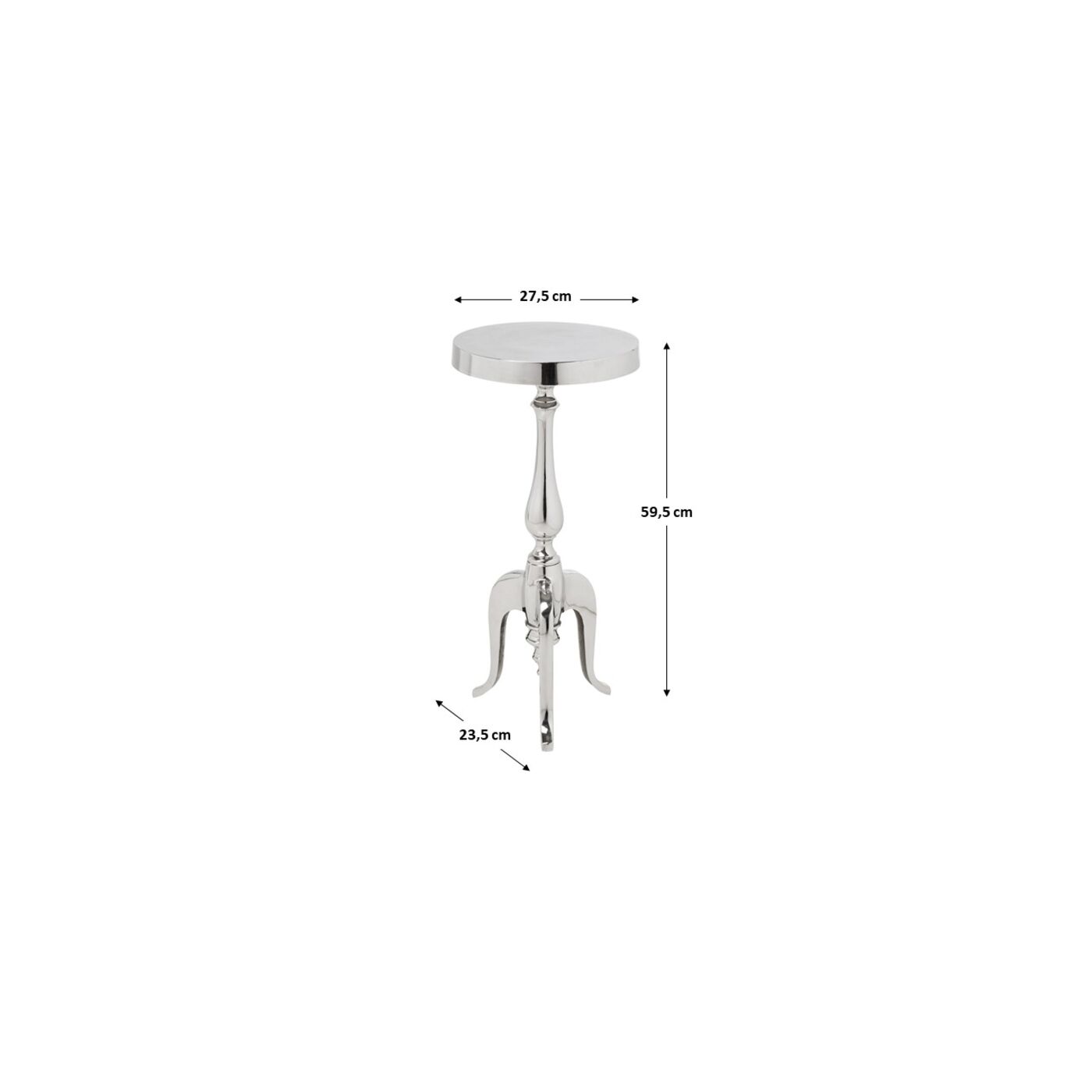 Стол приставной Бар occo Alu Ø27 см