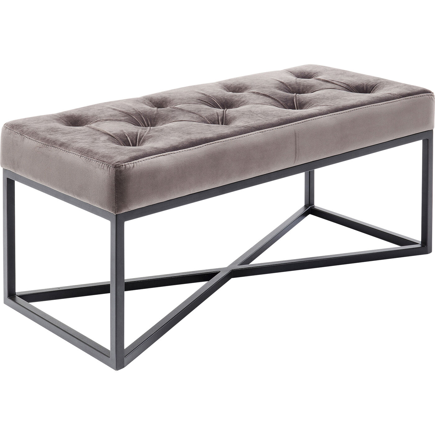 Скамья Crossover Grey Black 90x40 см
