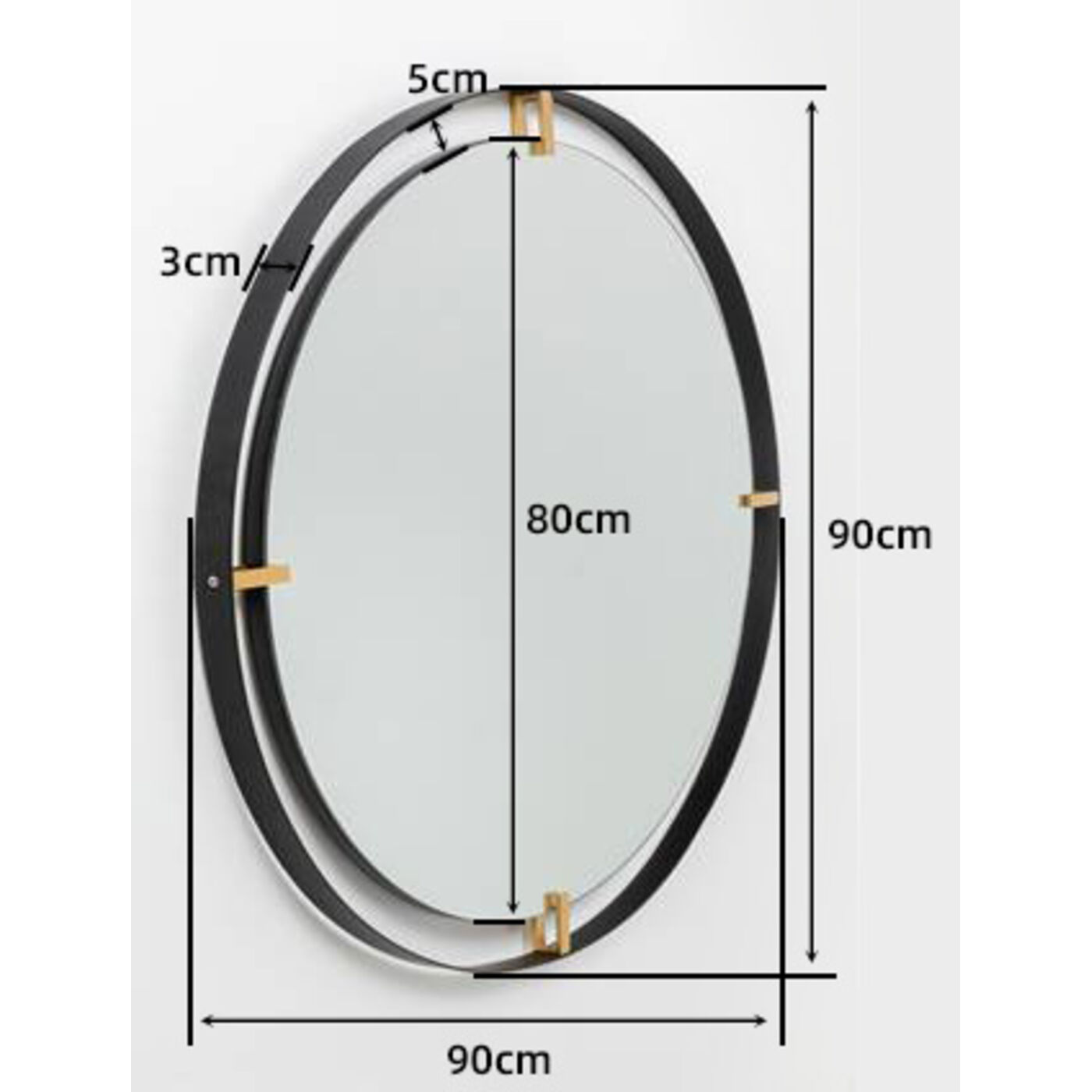 Зеркало Betsy Frame Metal 90Ø см