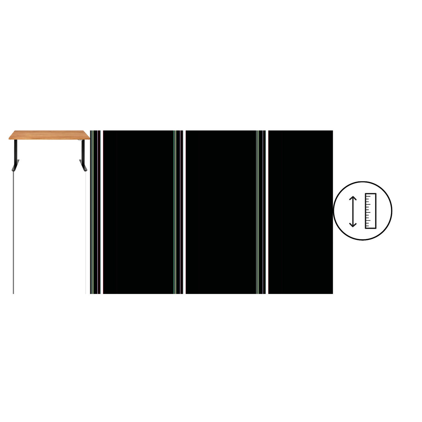 Стол письменный Office Jackie Oak Black 180x90 см