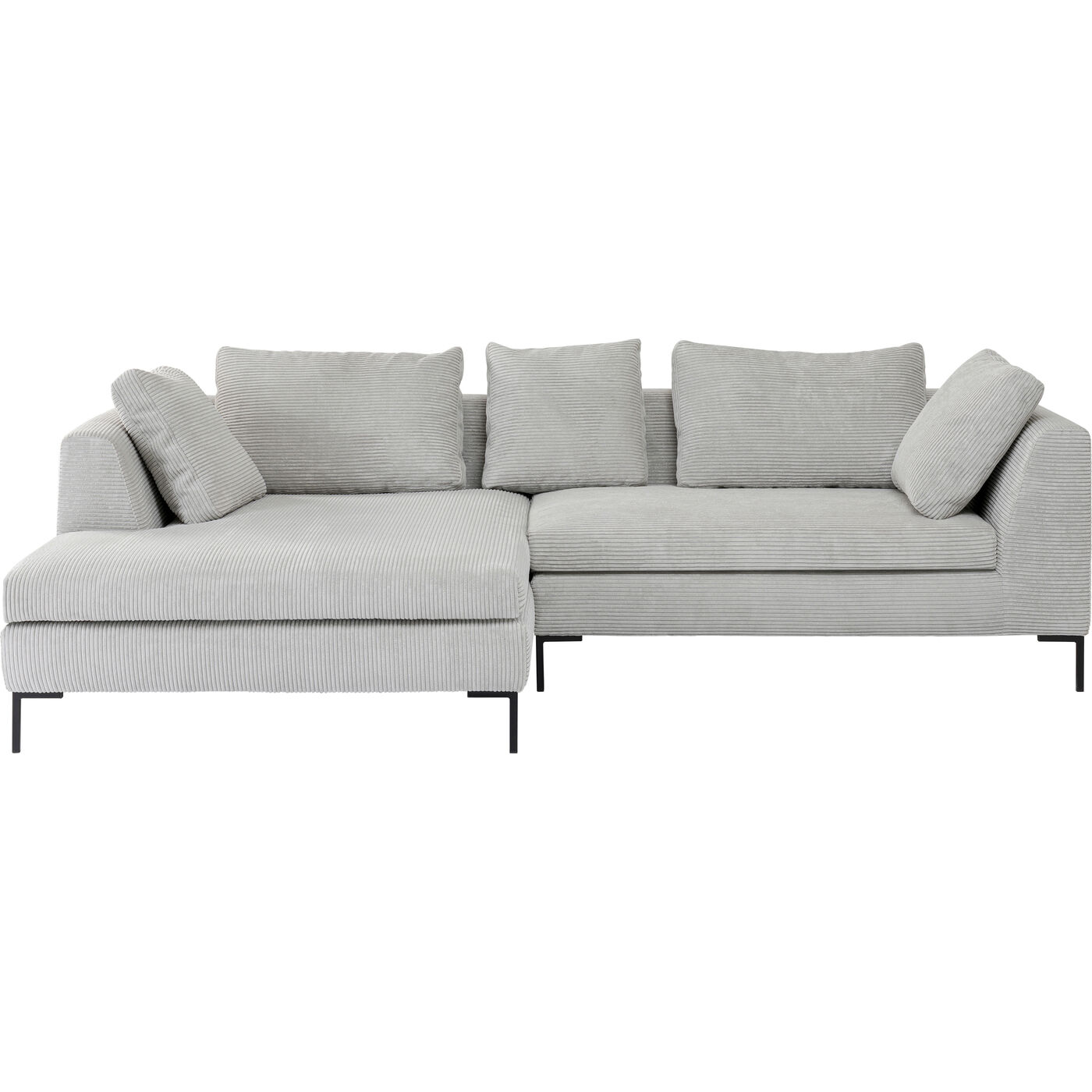 Диван левосторонний угловой Gianni Cord Grey Left