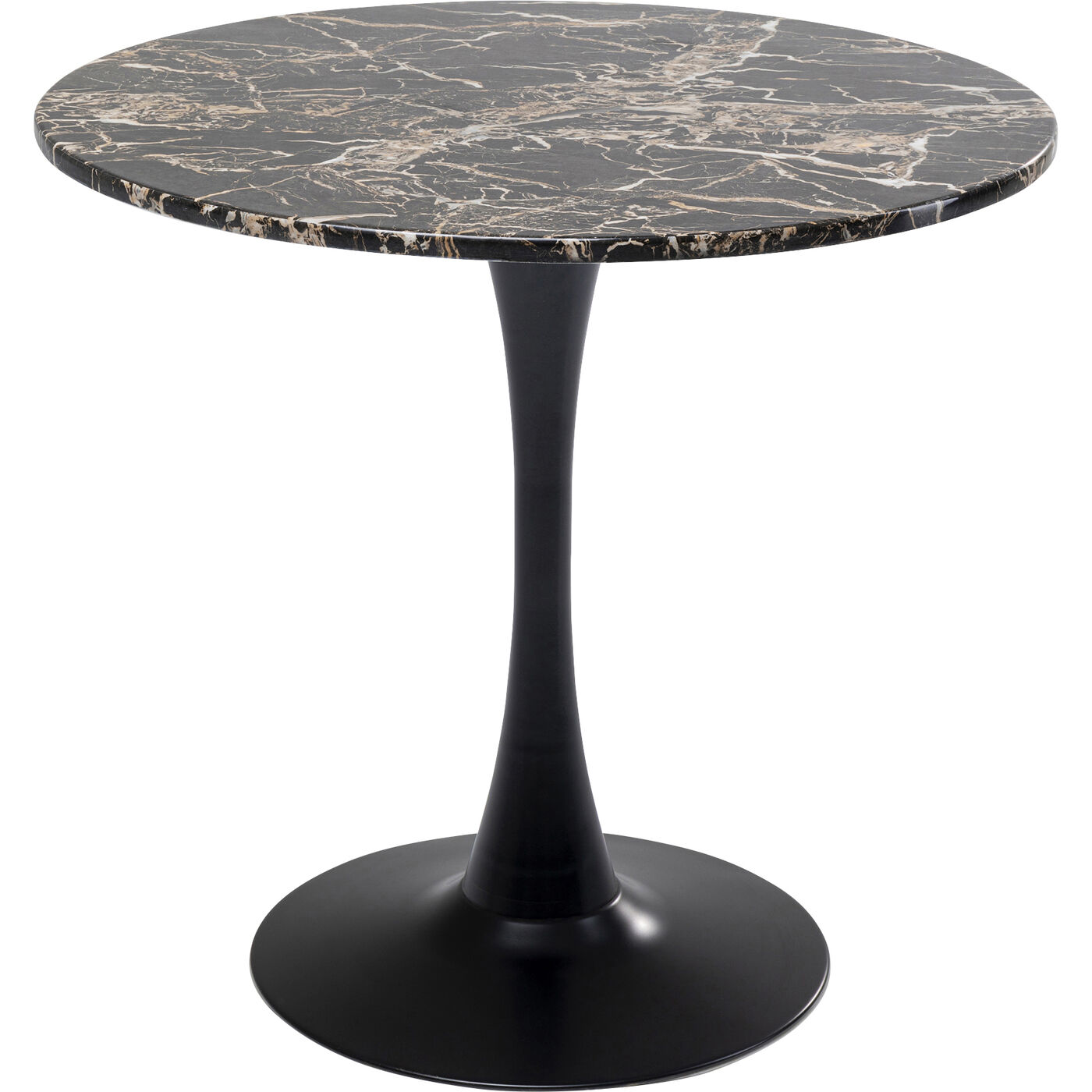 Стол Schickeria Marbleprint Black Ø80 см