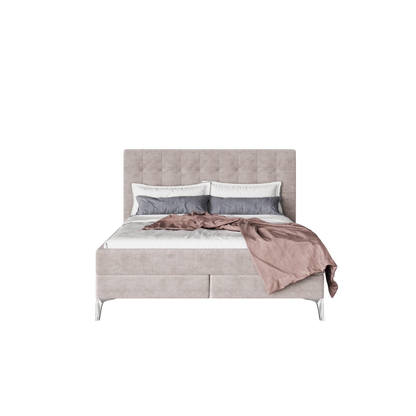 Кровать Boxspring с пружинным матрасом Benito Star Cream 160x200 см