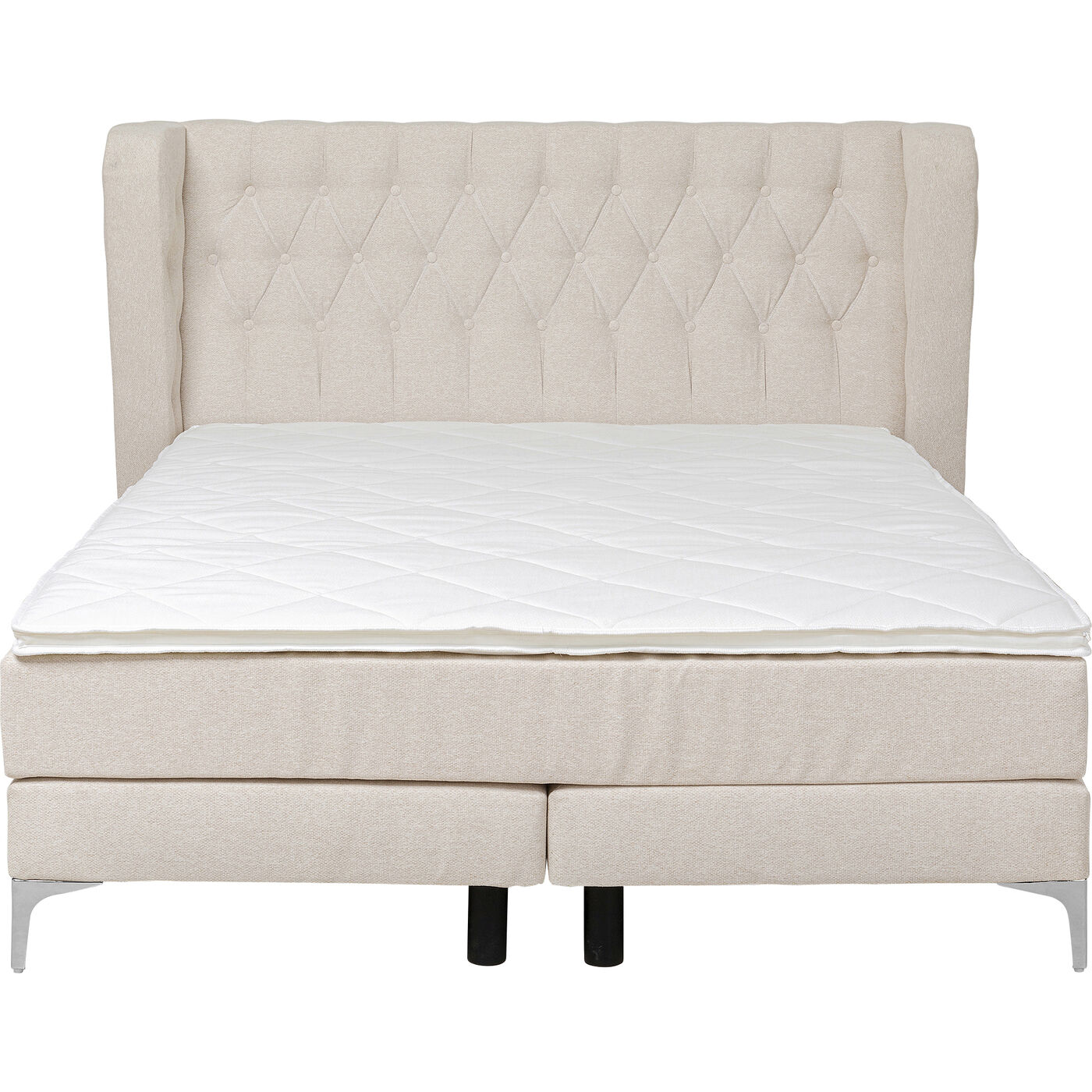 Кровать Boxspring с пружинным матрасом Benito Moon Cream 160x200 см