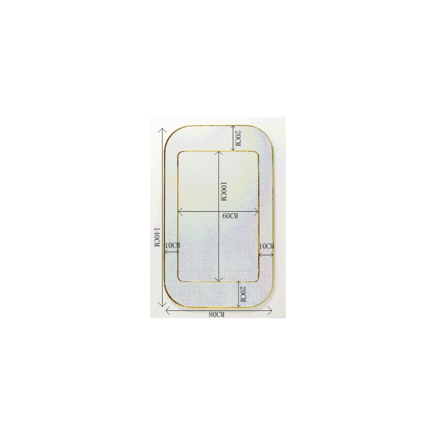 Зеркало настенное Double Row 140x80 см