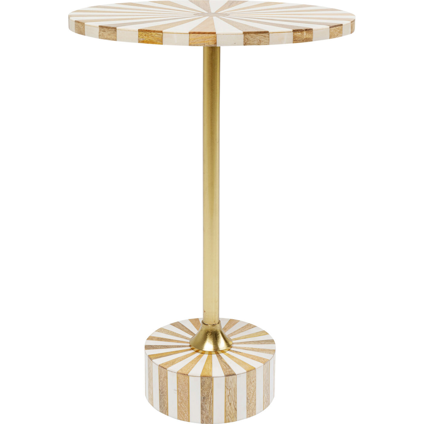 Стол приставной Domero Cirque Gold White Ø40 см