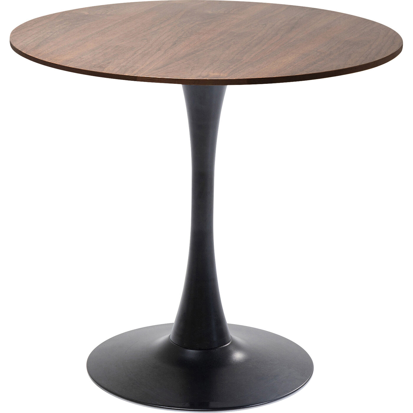 Стол Schickeria Walnut Print Black Ø80 см