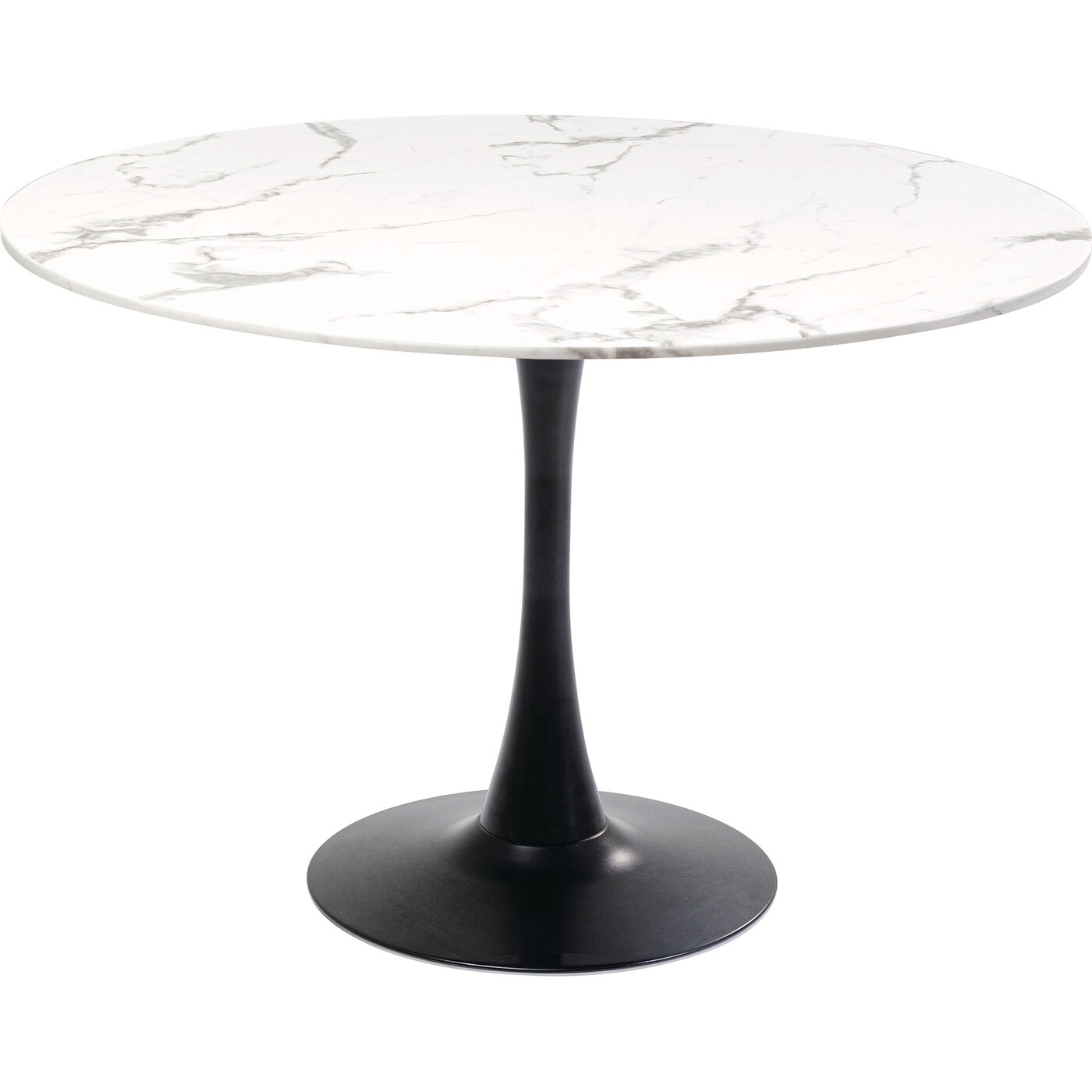 Стол Schickeria Marbleprint White Black Ø110 см