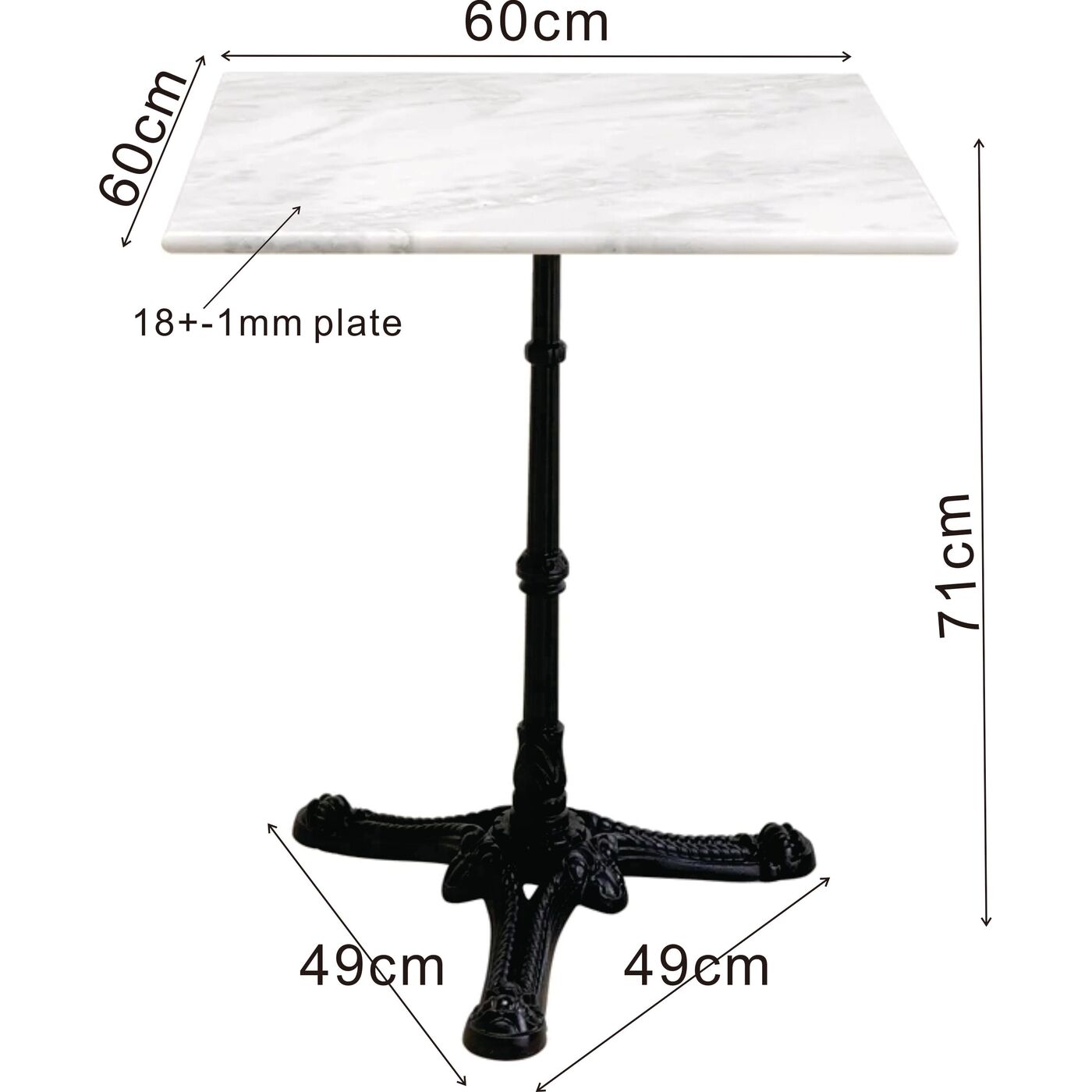 Стол для бистро Kaffeehaus White 60x60