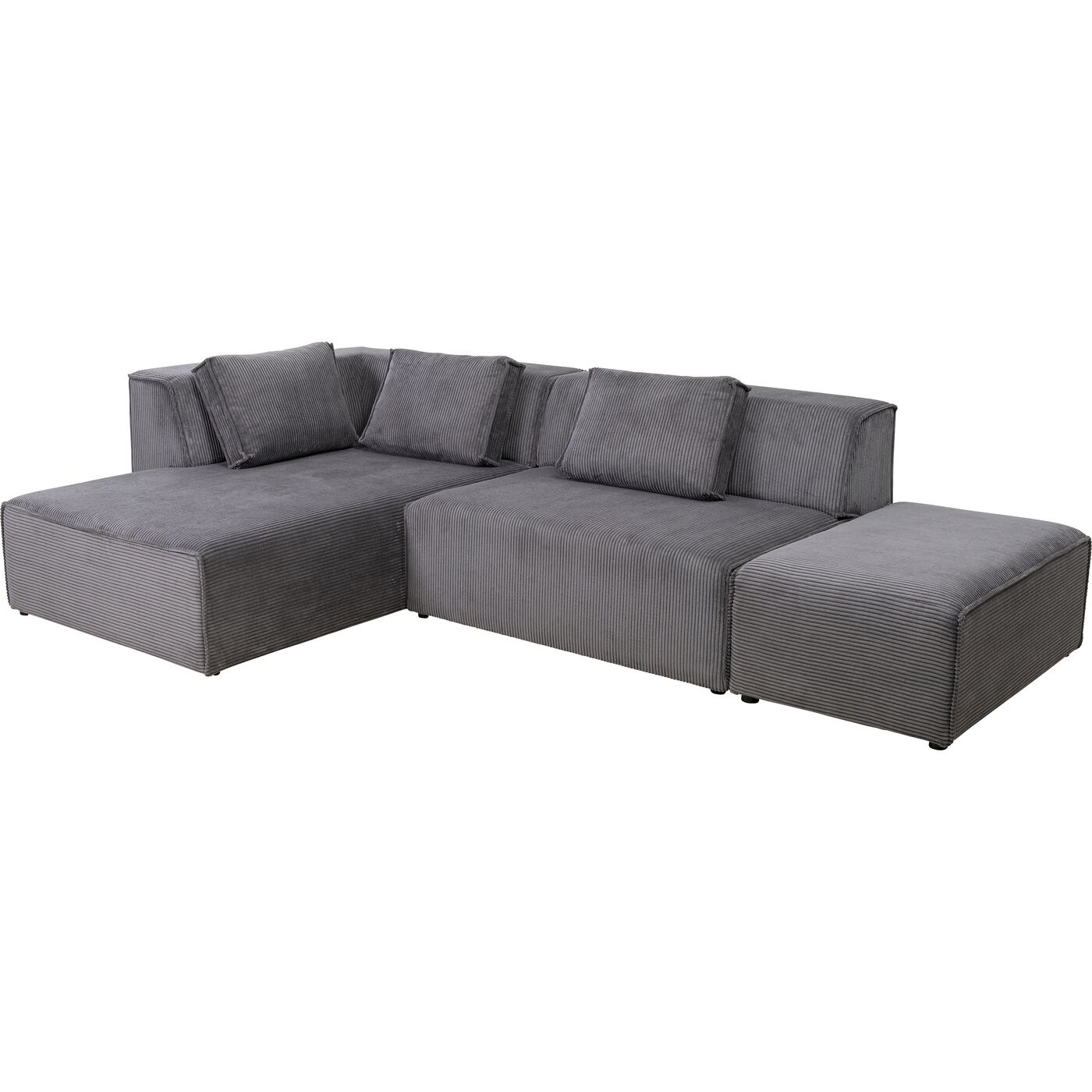 Диван левосторонний угловой Infinity Ottomane Cord Grey Left