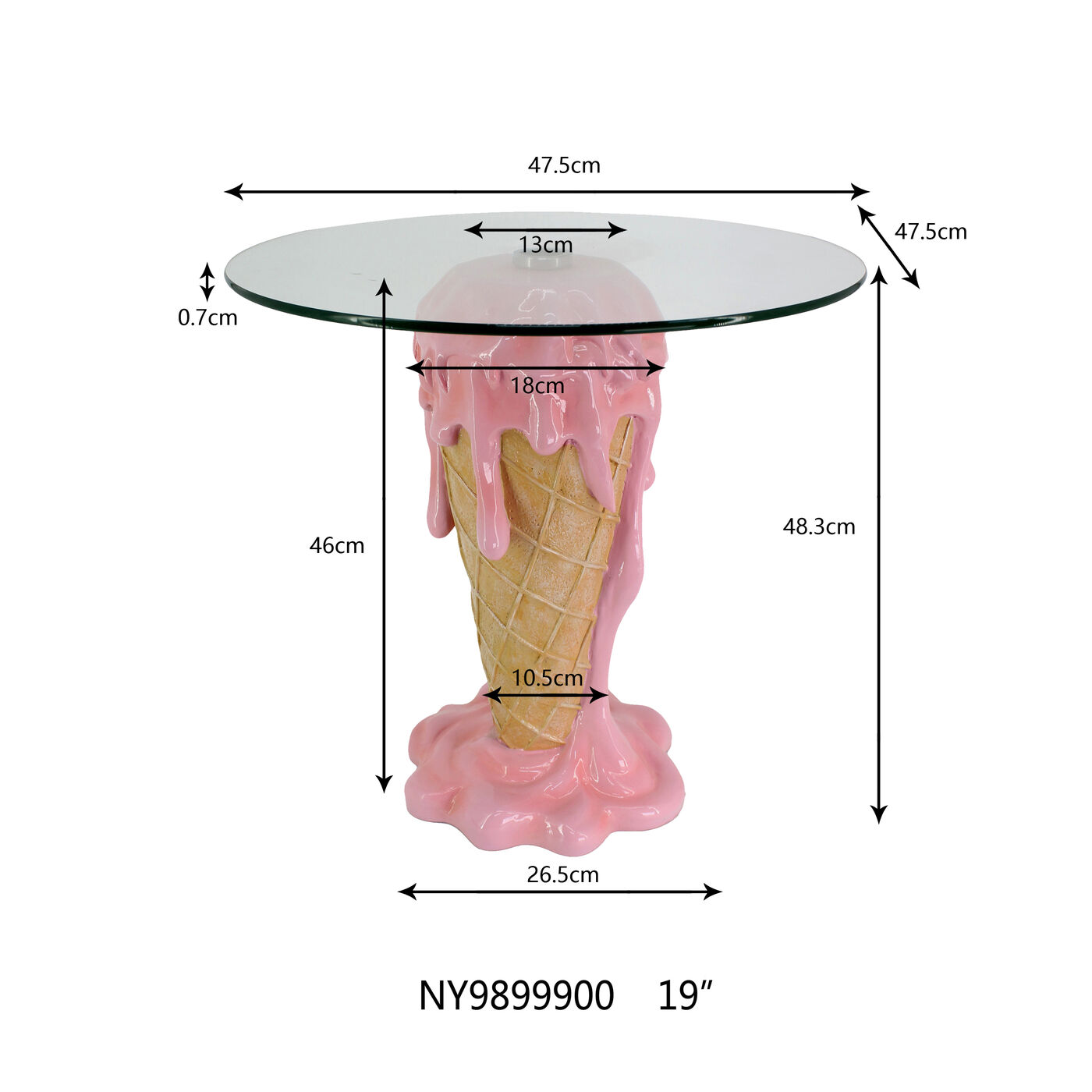 Приставной стол Ice Cream Ø45cm