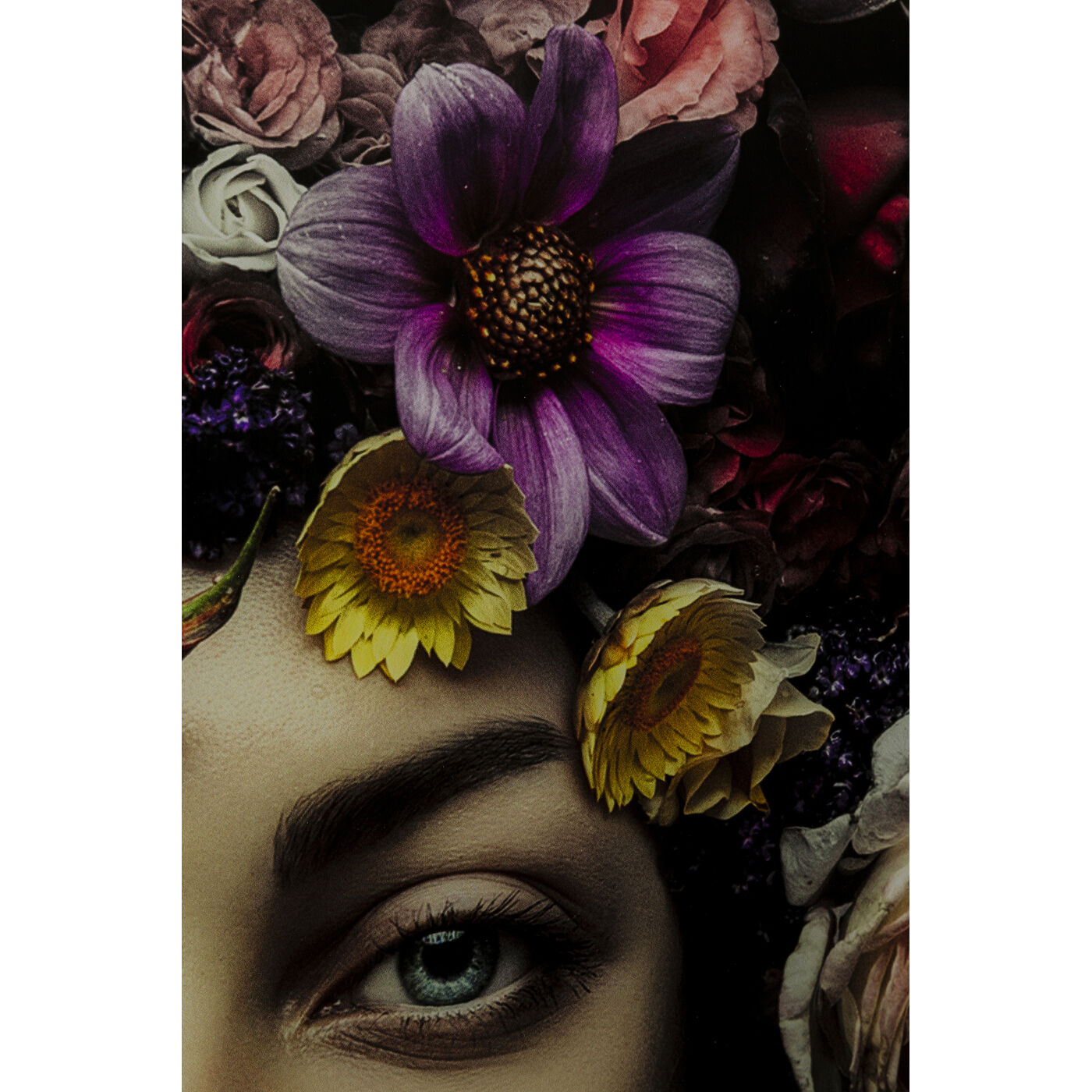 Картина стеклянная Flower Art Lady 120x120 см