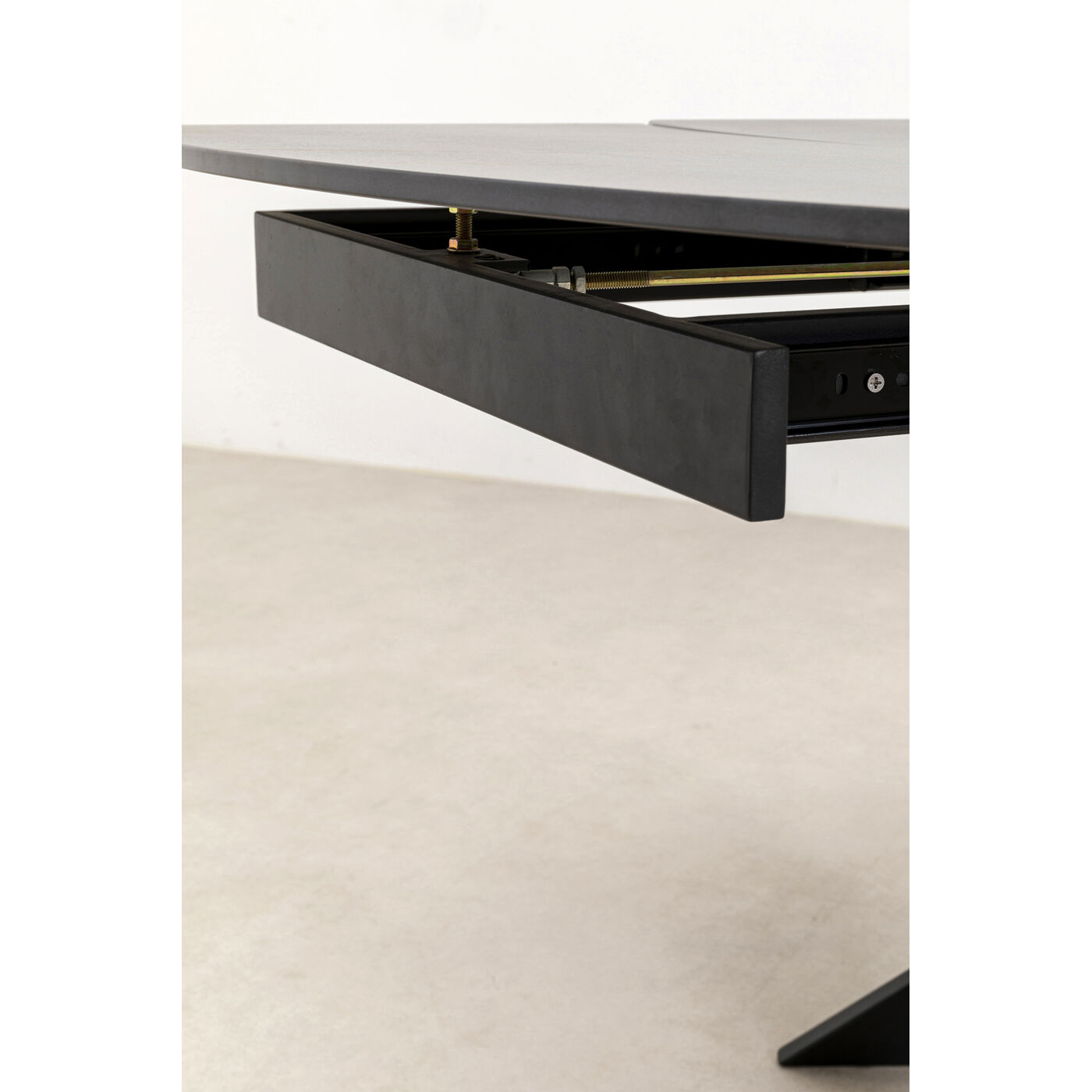Стол раздвижной Twist Black 120(30+30)x90 см