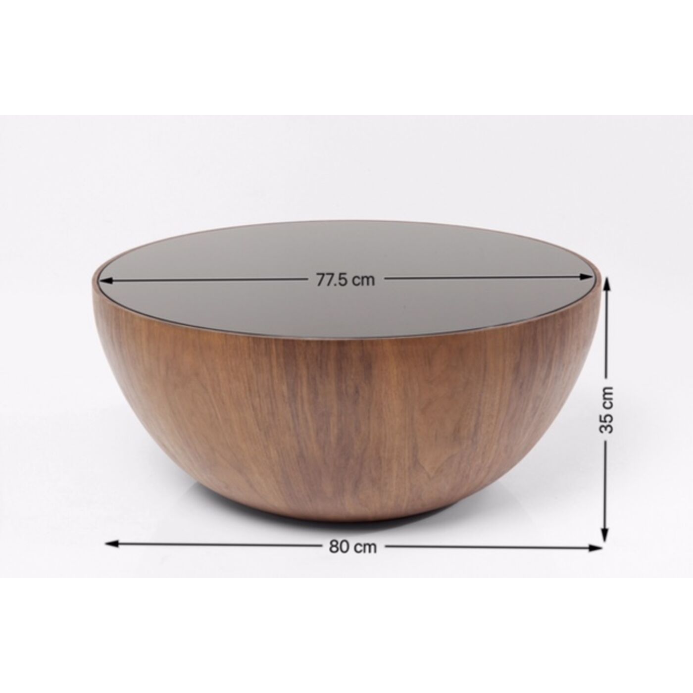 Стол кофейный Tear Drops Walnut Ø80 см