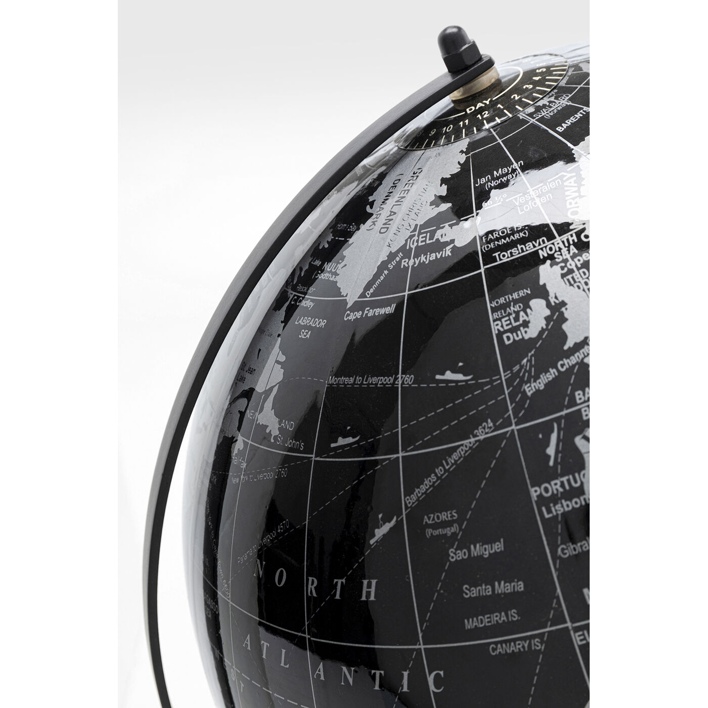 Объект декоративный Globe Top Black 40 см