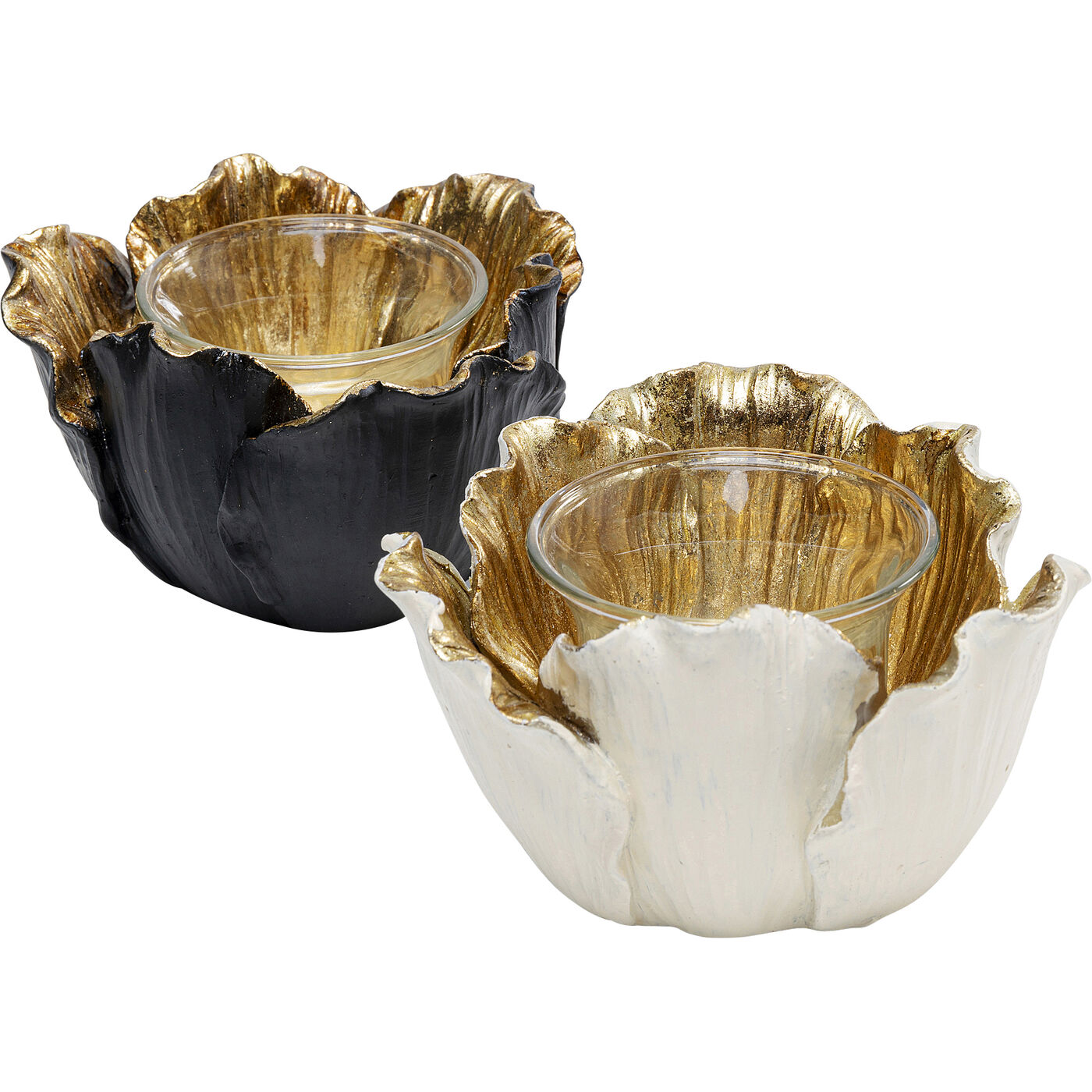 Подсвечник Flower Bloom Creme Gold Ø8 см