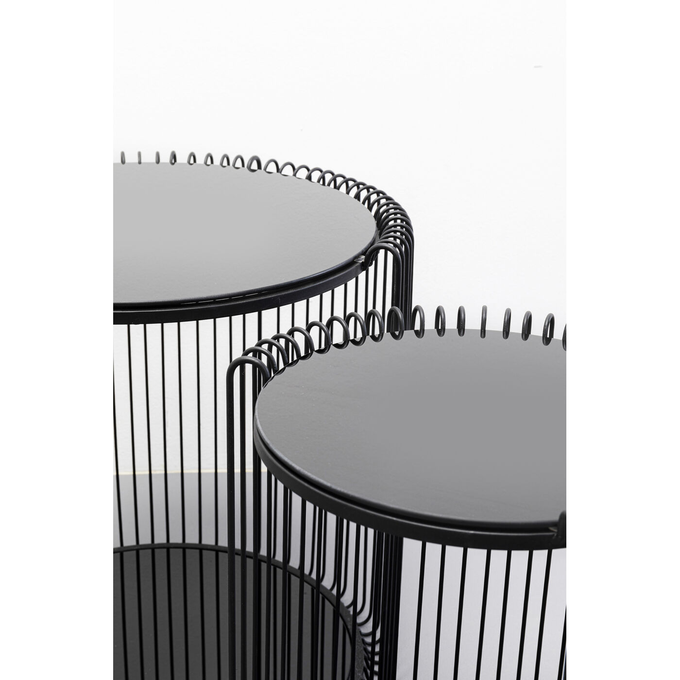 Стол приставной Wire Cut Out Black Ø45 см (2 шт)